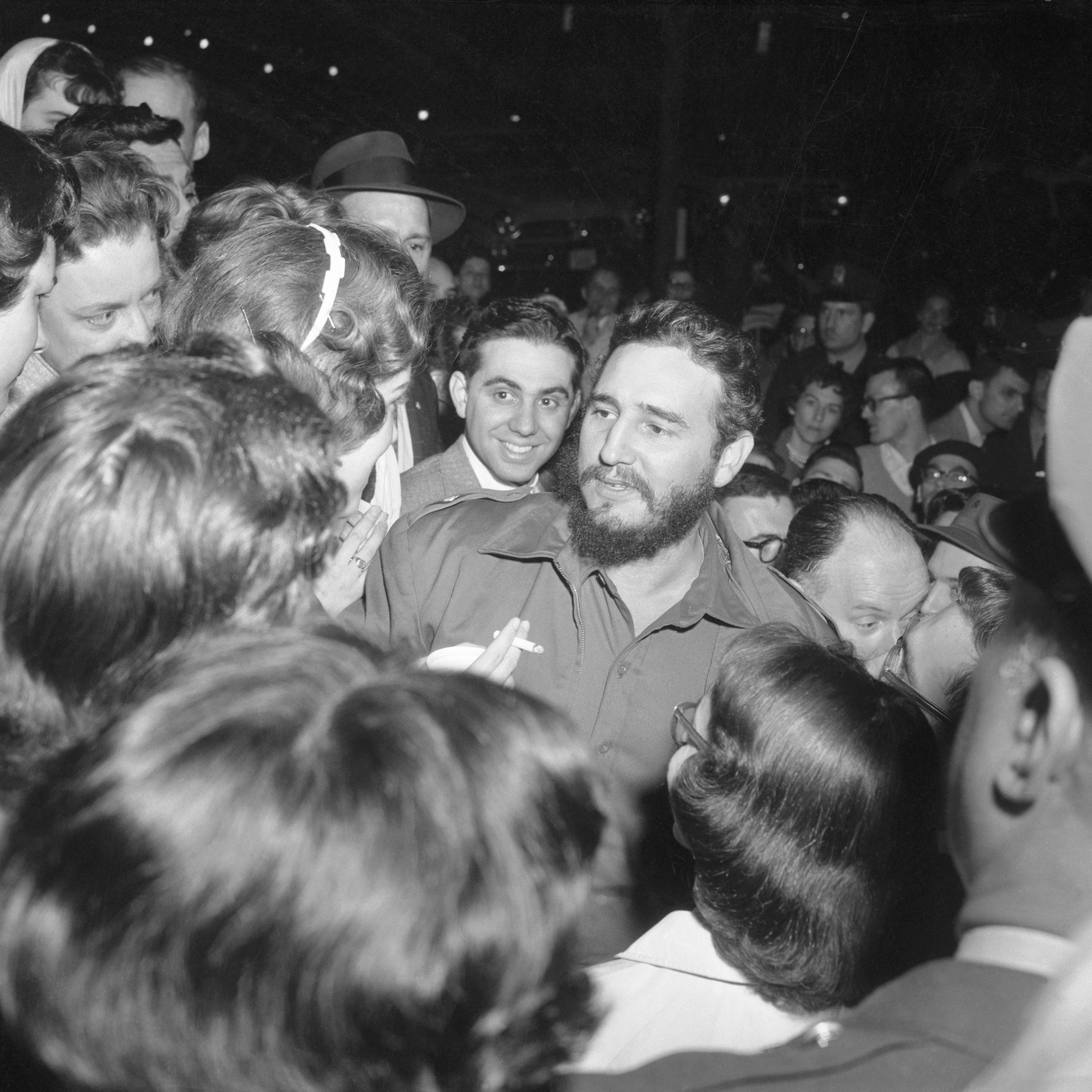 Fidel Castro Greeting Admirers