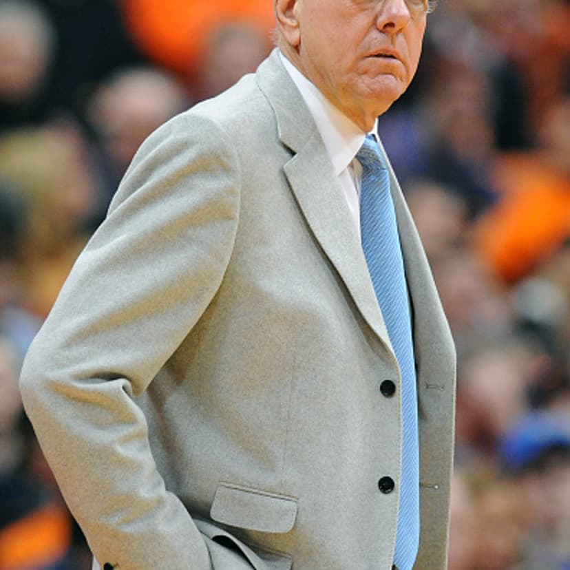 Head coach Jim Boeheim of the Syracuse Orange at the game against the Virginia Cavaliers in Syracuse, N.Y. on March 2, 2015.