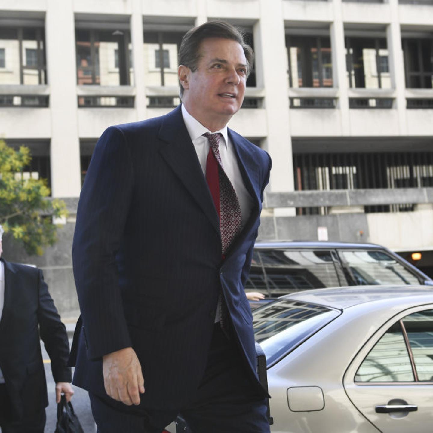 Paul Manafort arrives for a hearing at US District Court