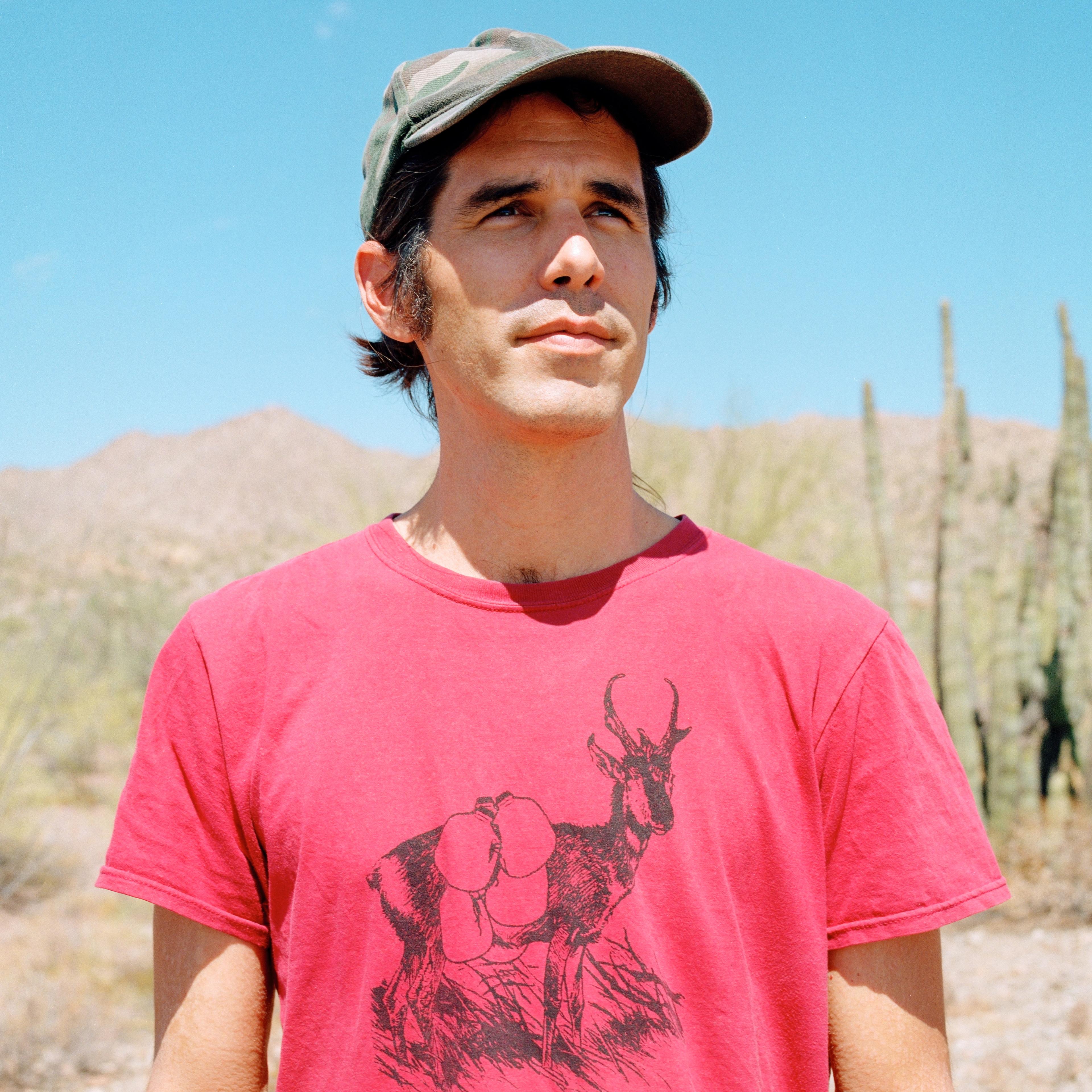 Scott Warren in the desert on the outskirts of Ajo, Ariz., on Sept 17.