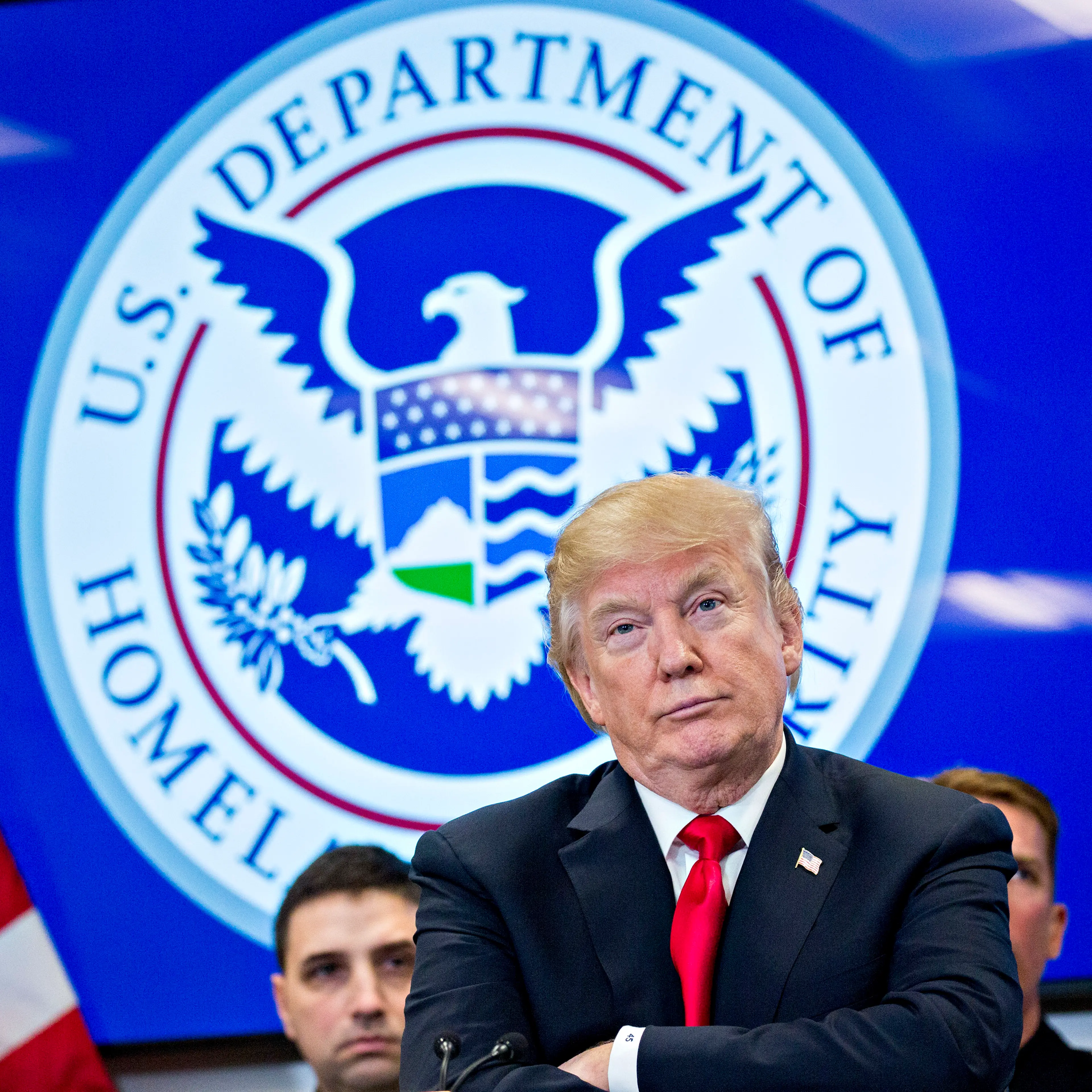 President Trump Visits The Customs And Border Protection National Targeting Center