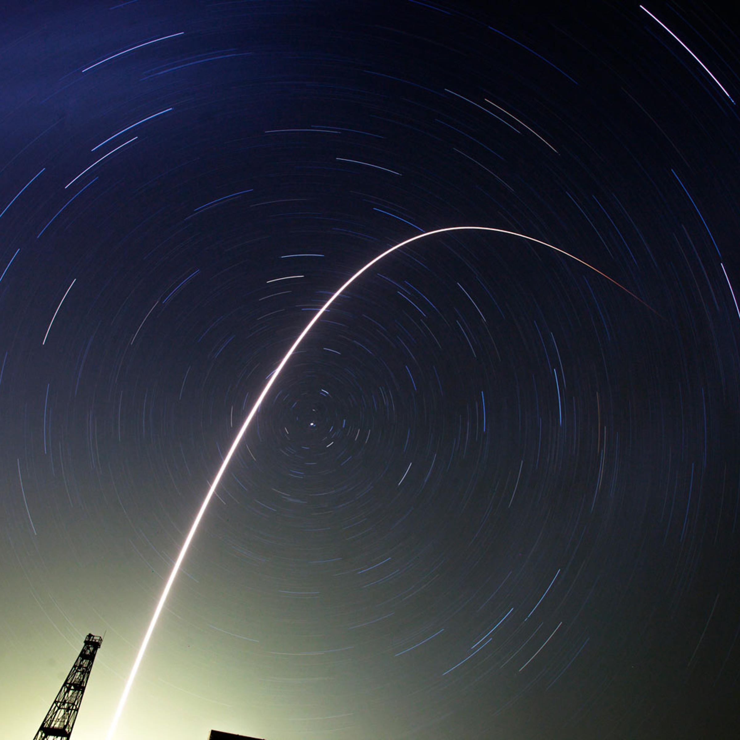 The Russian Soyuz-FG rocket booster with Soyuz TMA-13M space ship carrying the Expedition 40 crew to the International Space Station launches from the Russian leased Baikonur cosmodrome, Kazakhstan on May 29, 2014.