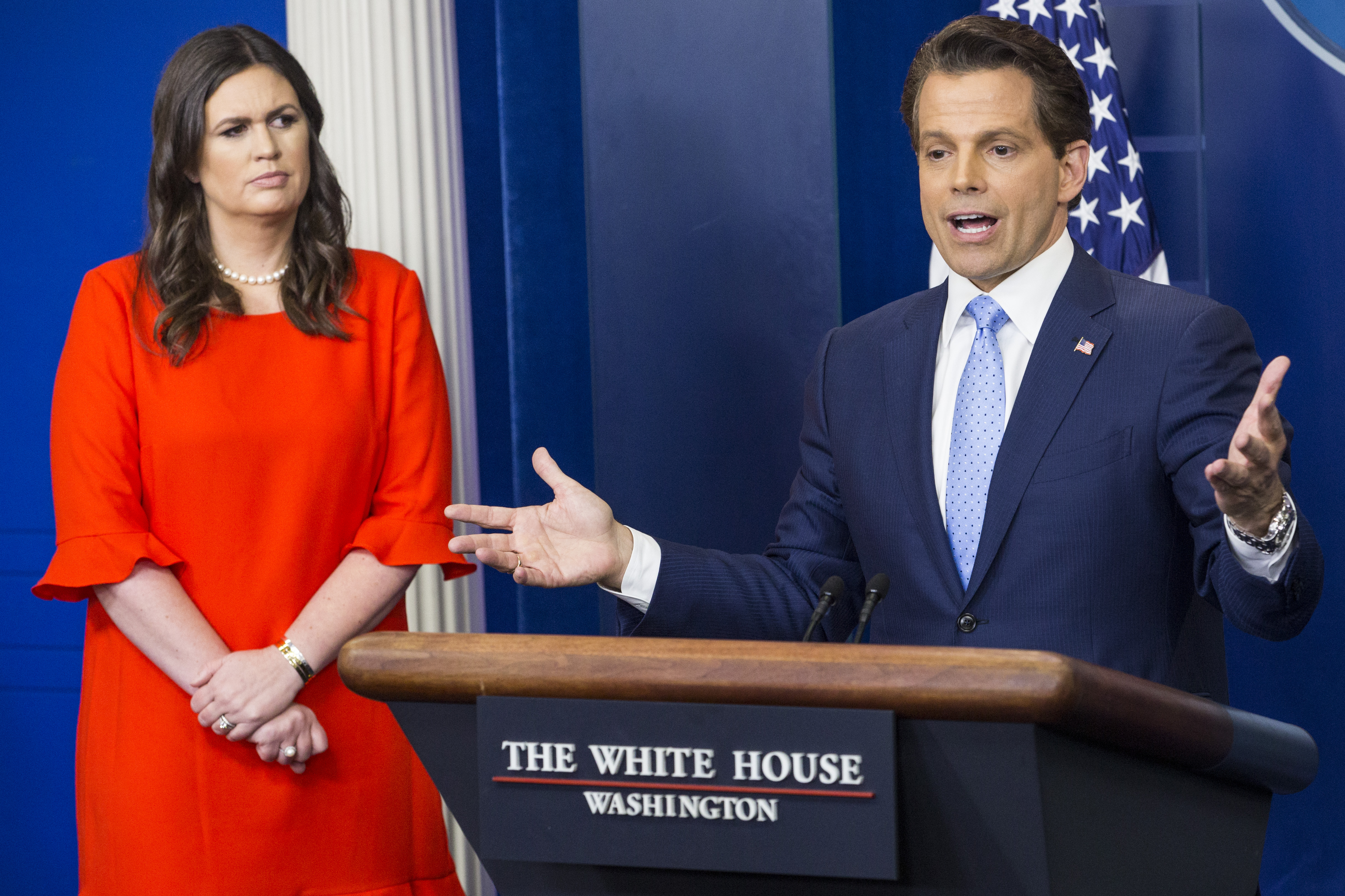 Newly Appointed White House Communications Director Anthony Scaramucci Speaks During Press Briefing