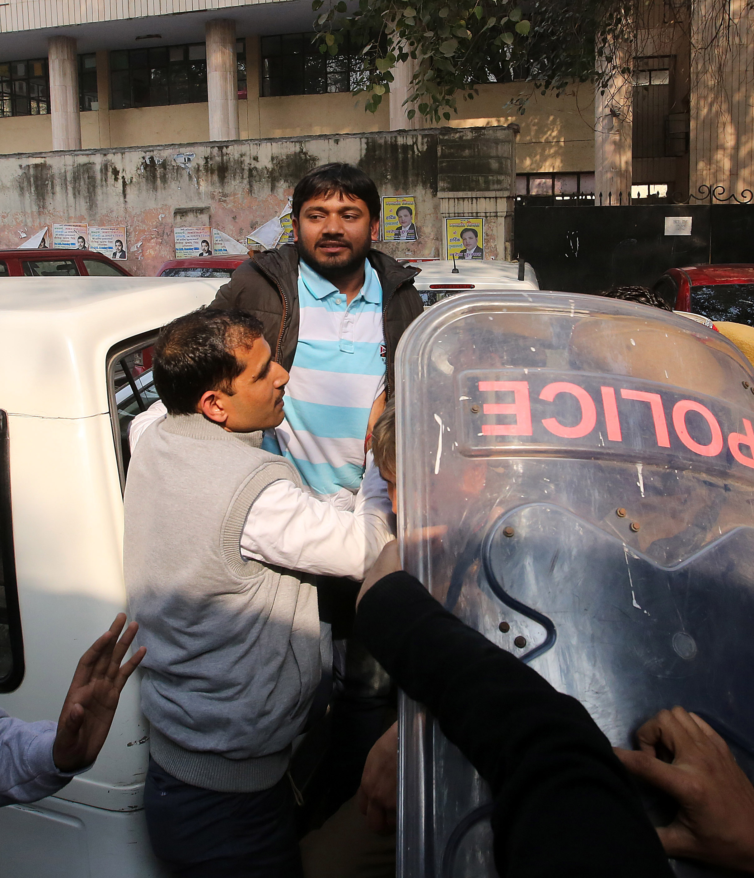 Indian students' union president of JNU appears at court