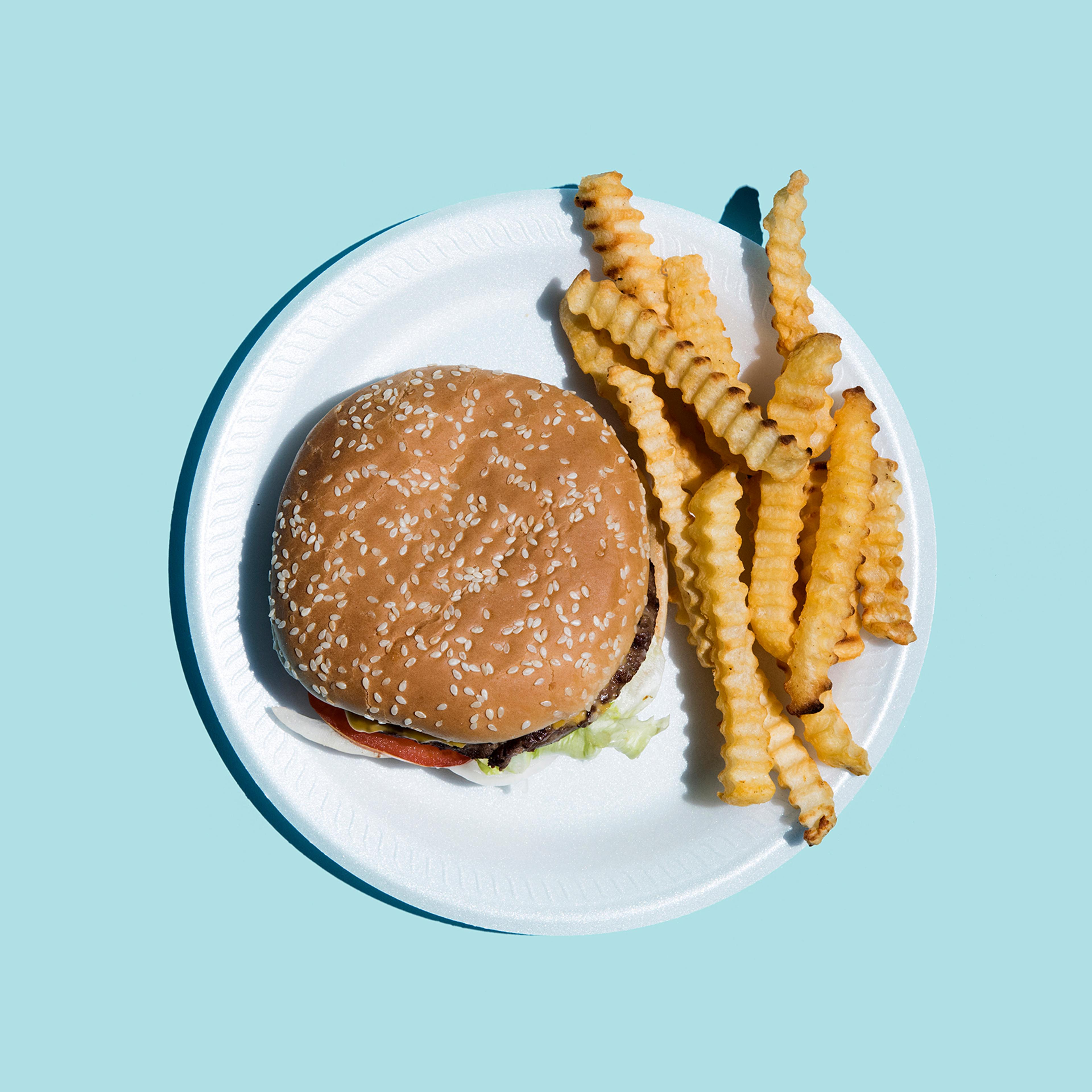 burger-fries-diet-junk-food-health-motto-stock