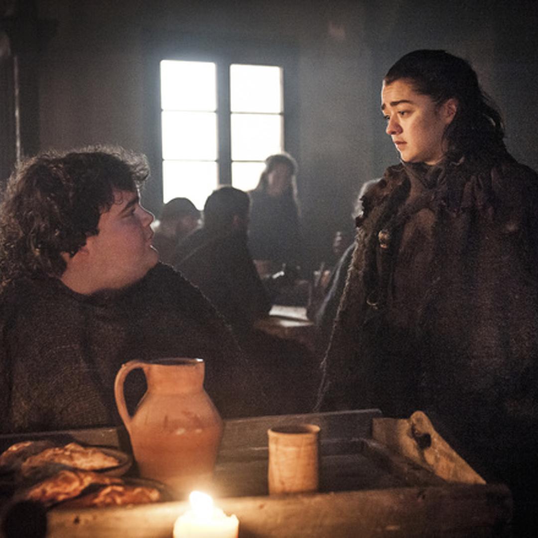 Ben Hawkey and Maisie Williams in Game of Thrones