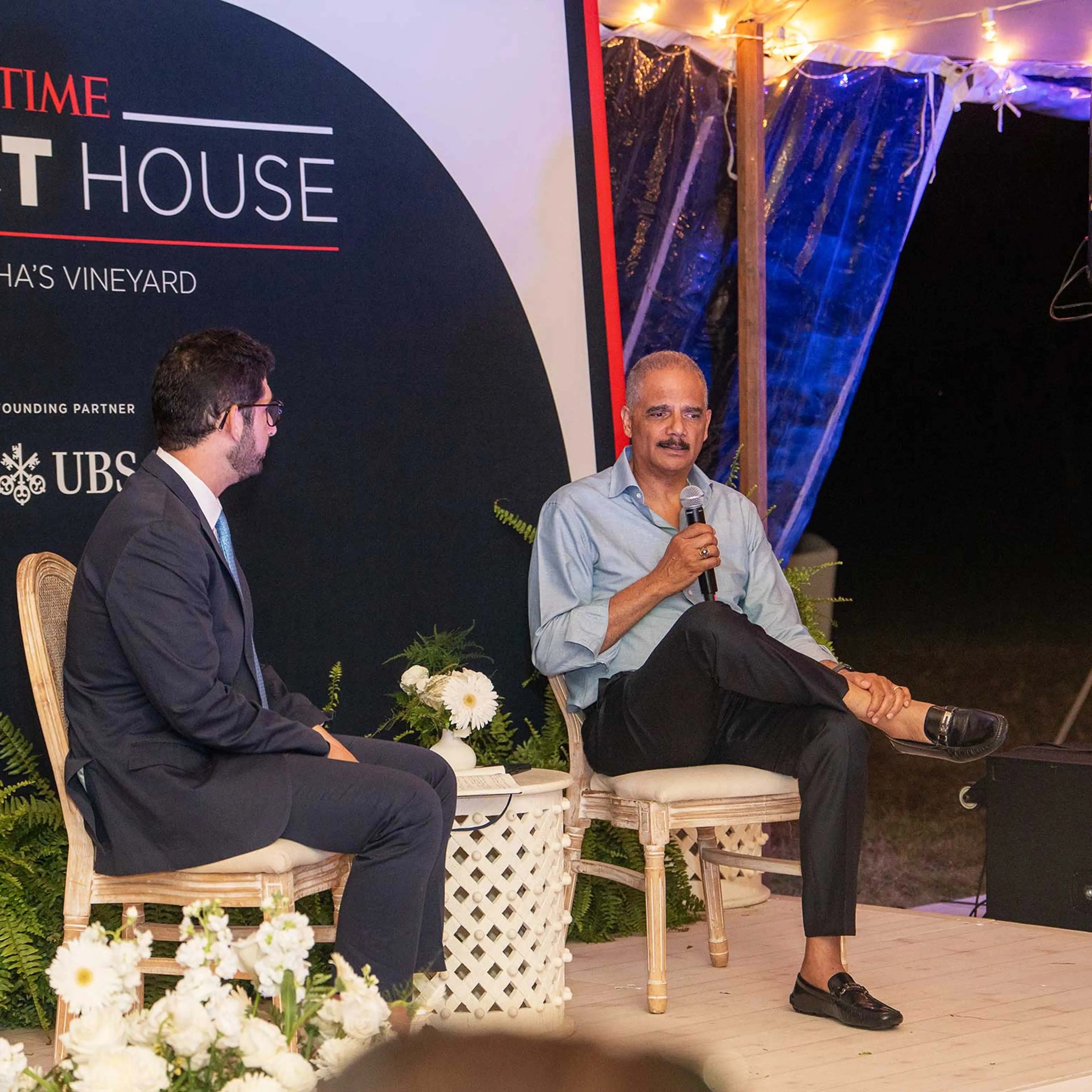 Sam Jacobs and Eric Holder at TIME Impact House