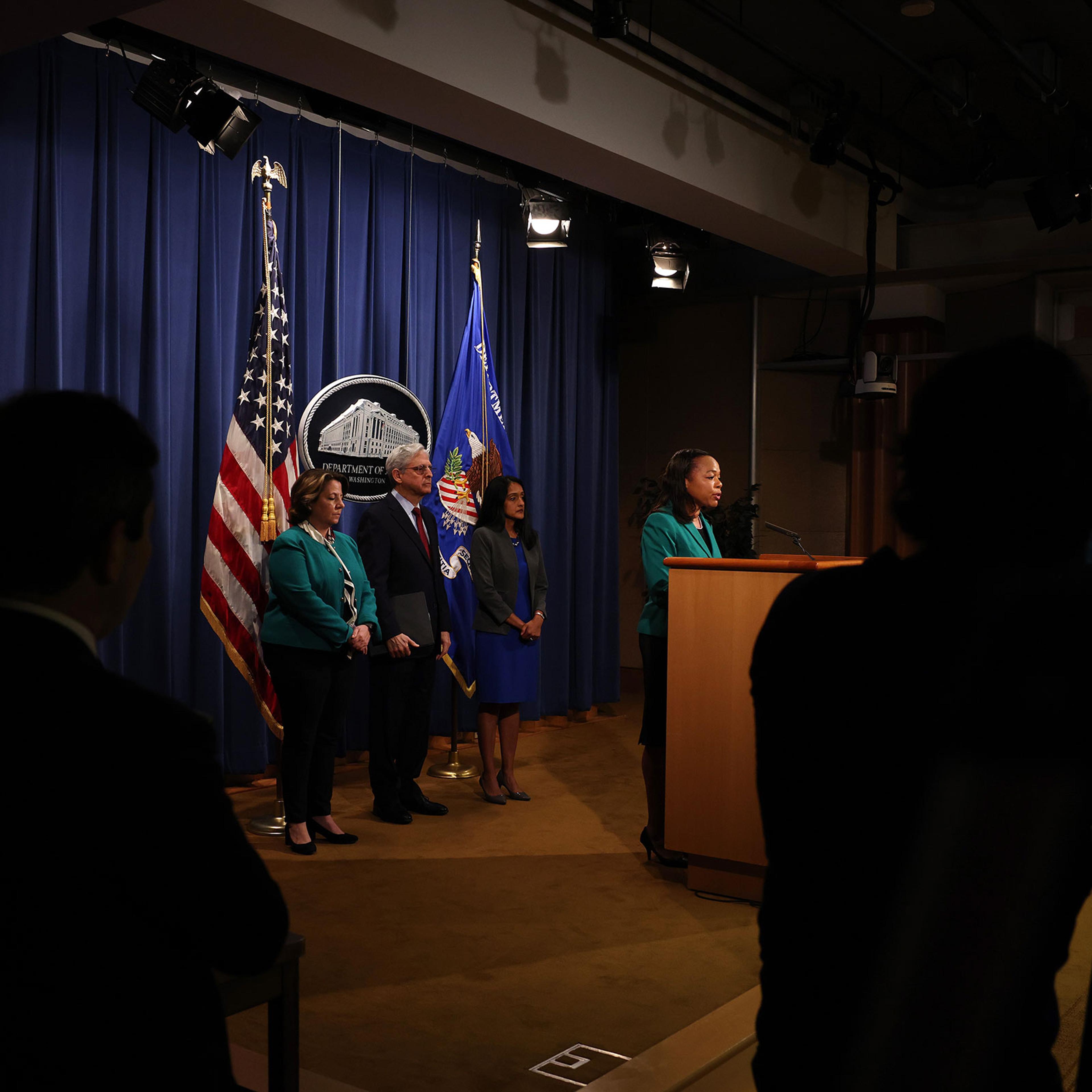 Attorney General Merrick Garland Holds News Conference On Voting Rights Enforcement Action