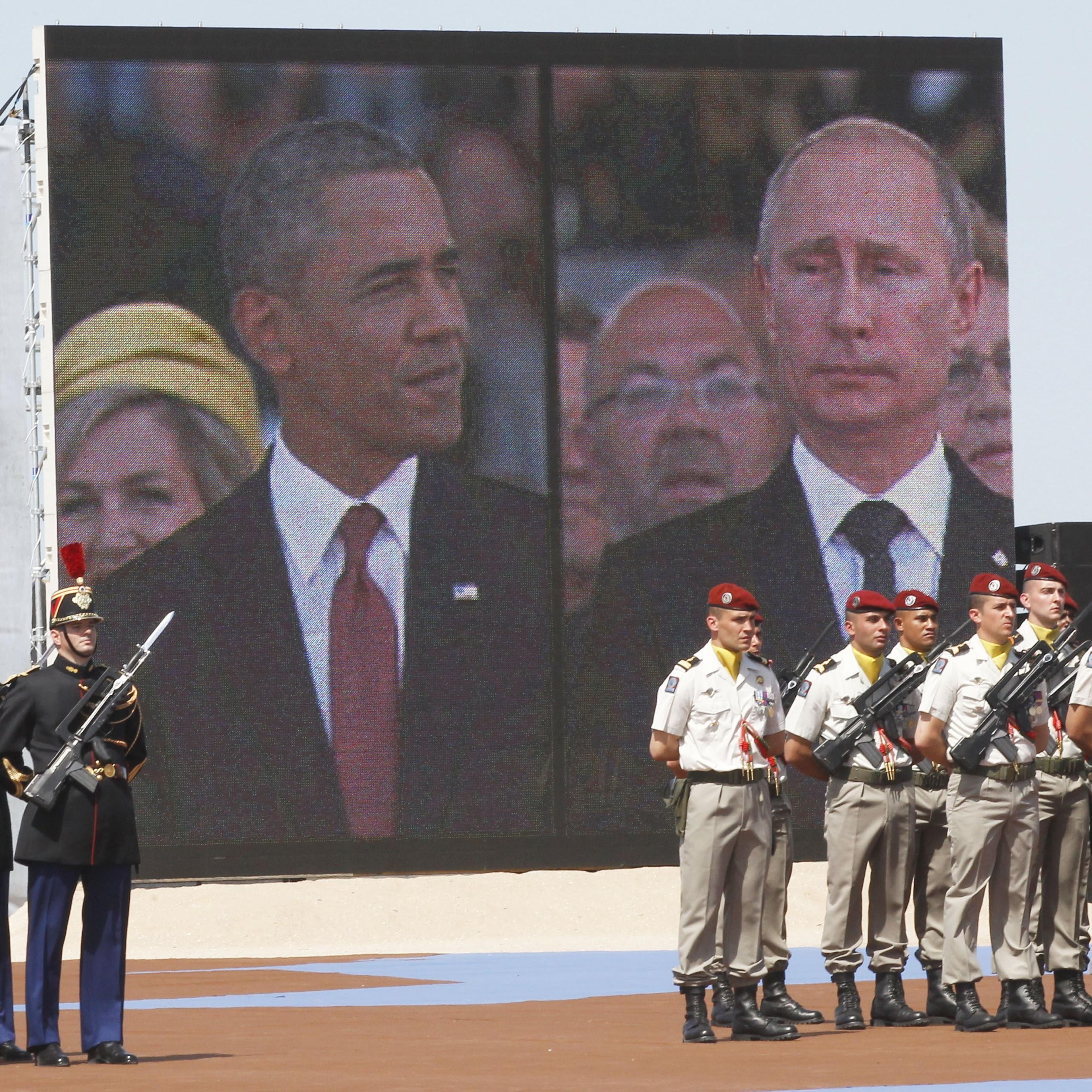 Obama Putin D-Day
