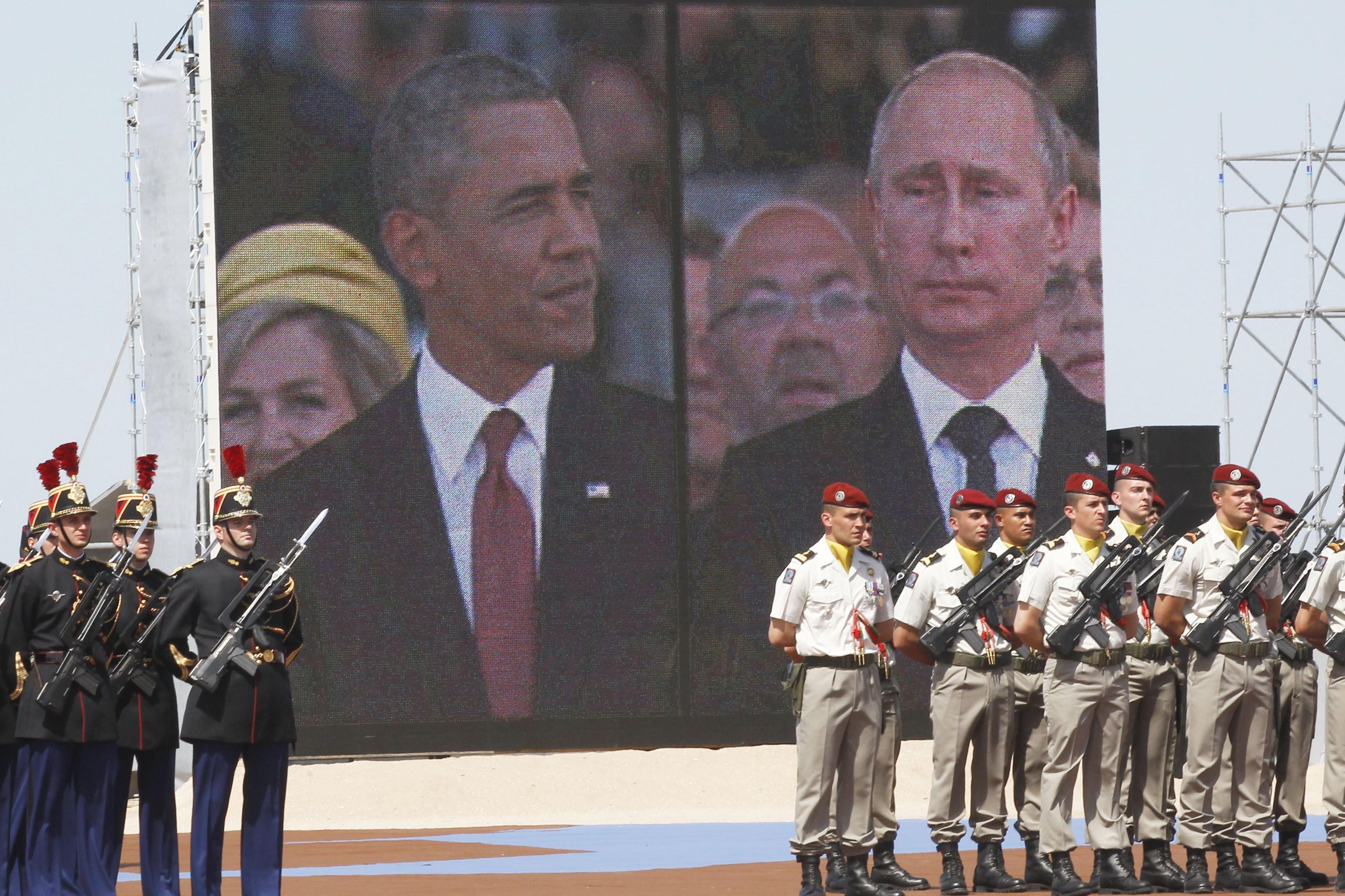 Obama Putin D-Day