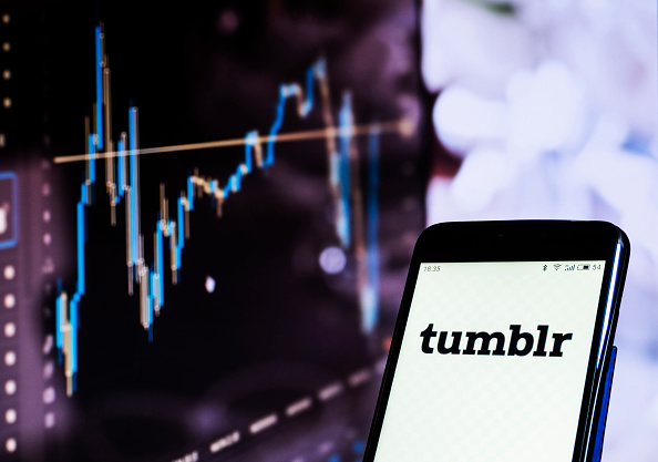 Tumblr social networking website seen displayed on a smart phone.