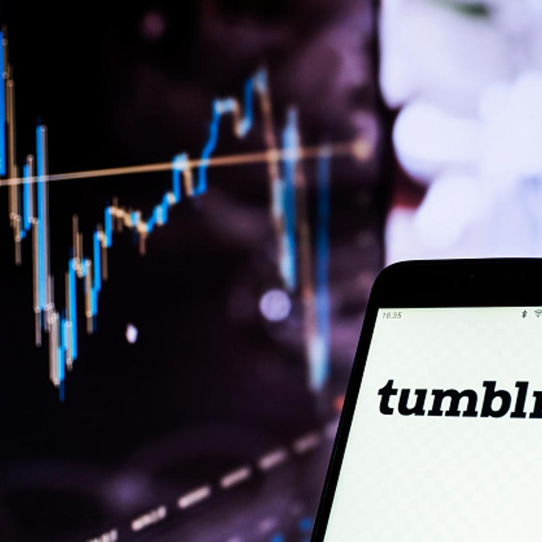 Tumblr social networking website seen displayed on a smart phone.