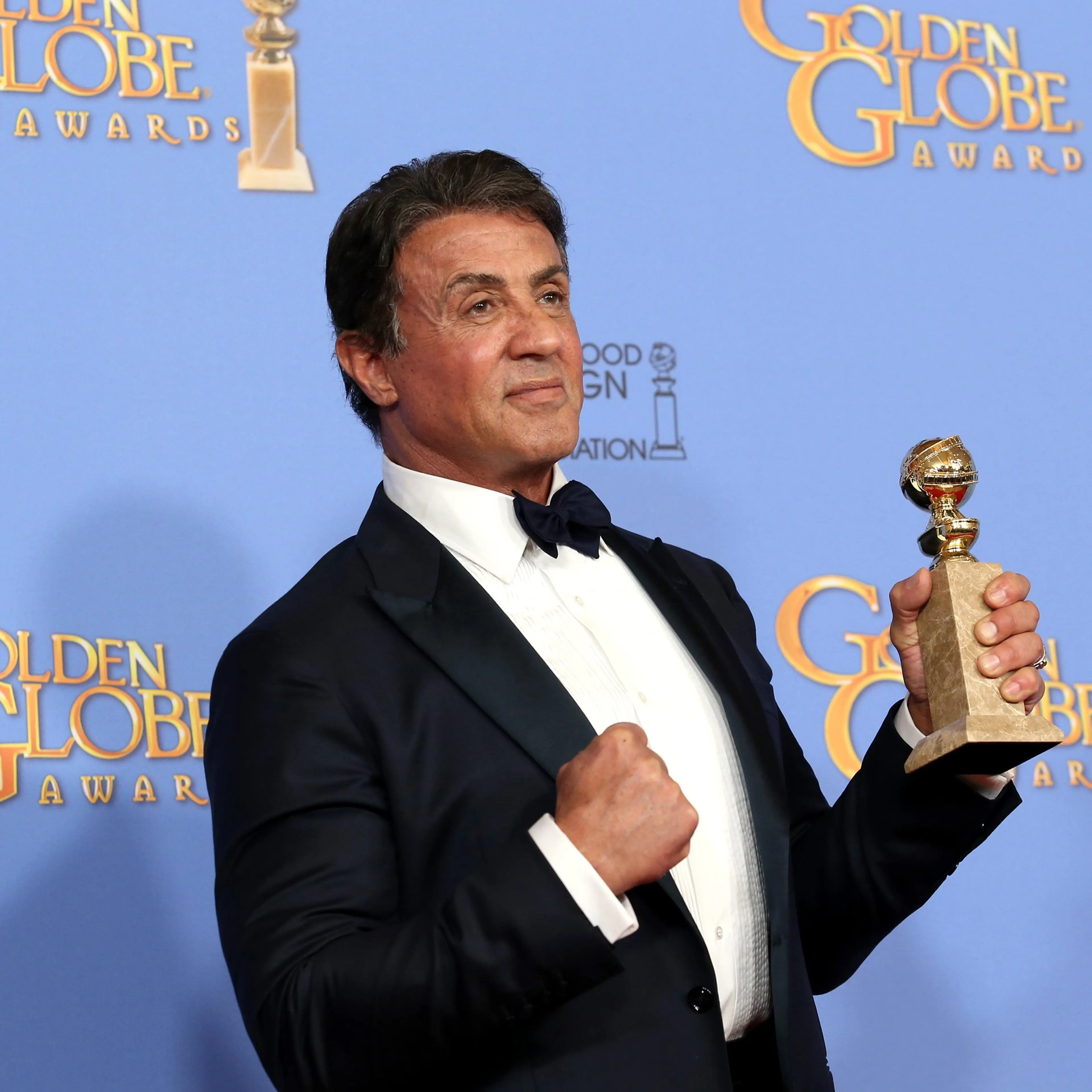 Sylvester Stallone at the 73rd Annual Golden Globe Awards, Press Room in Los Angeles on Jan.10, 2016.