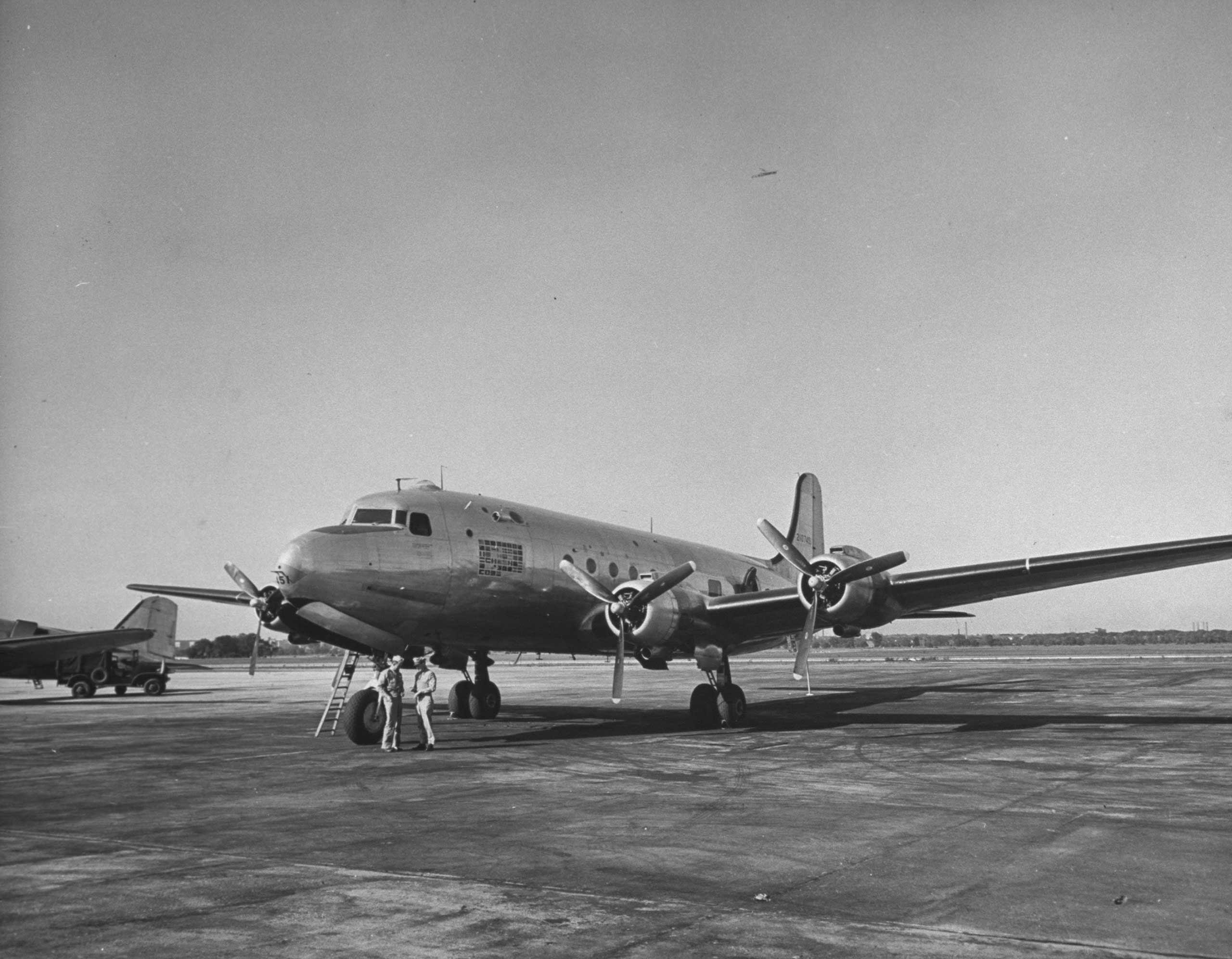 A view of Air Force One on the runway.
