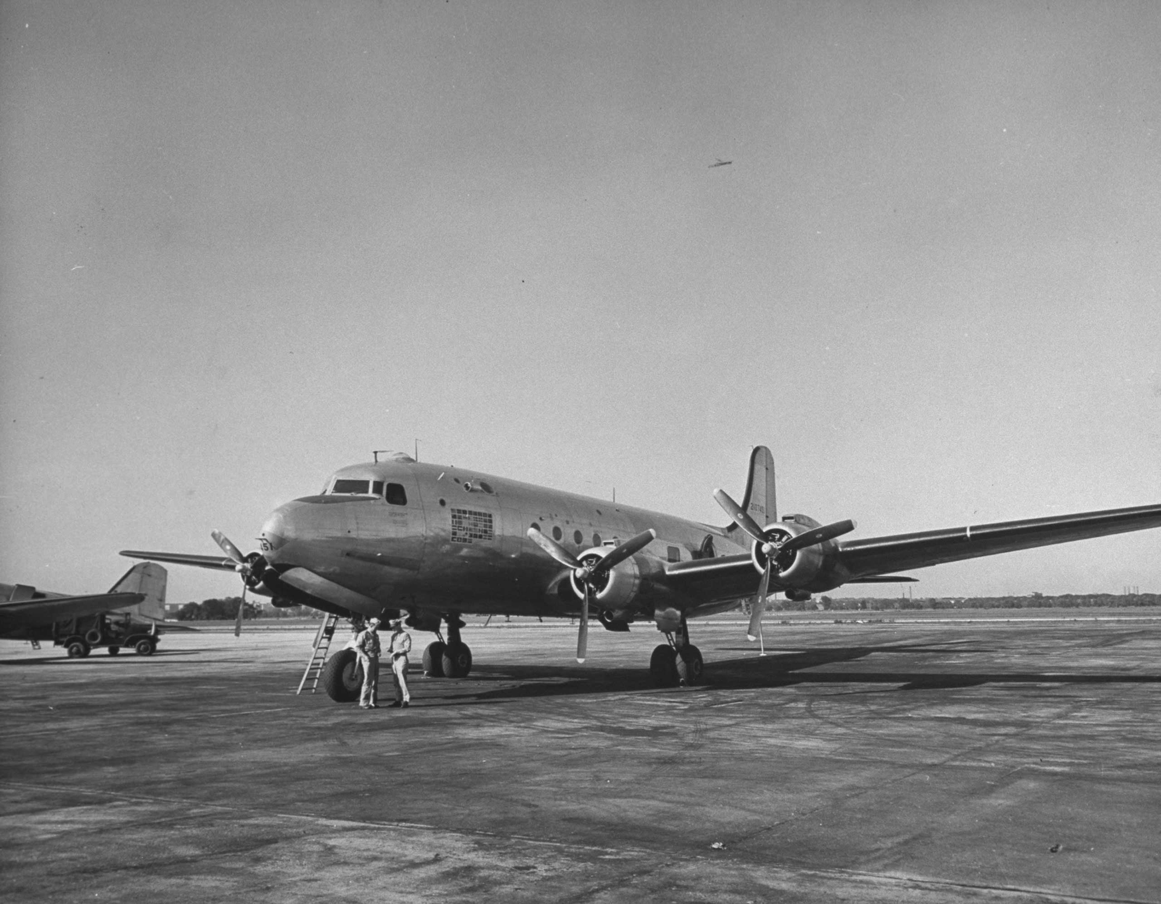 A view of Air Force One on the runway.