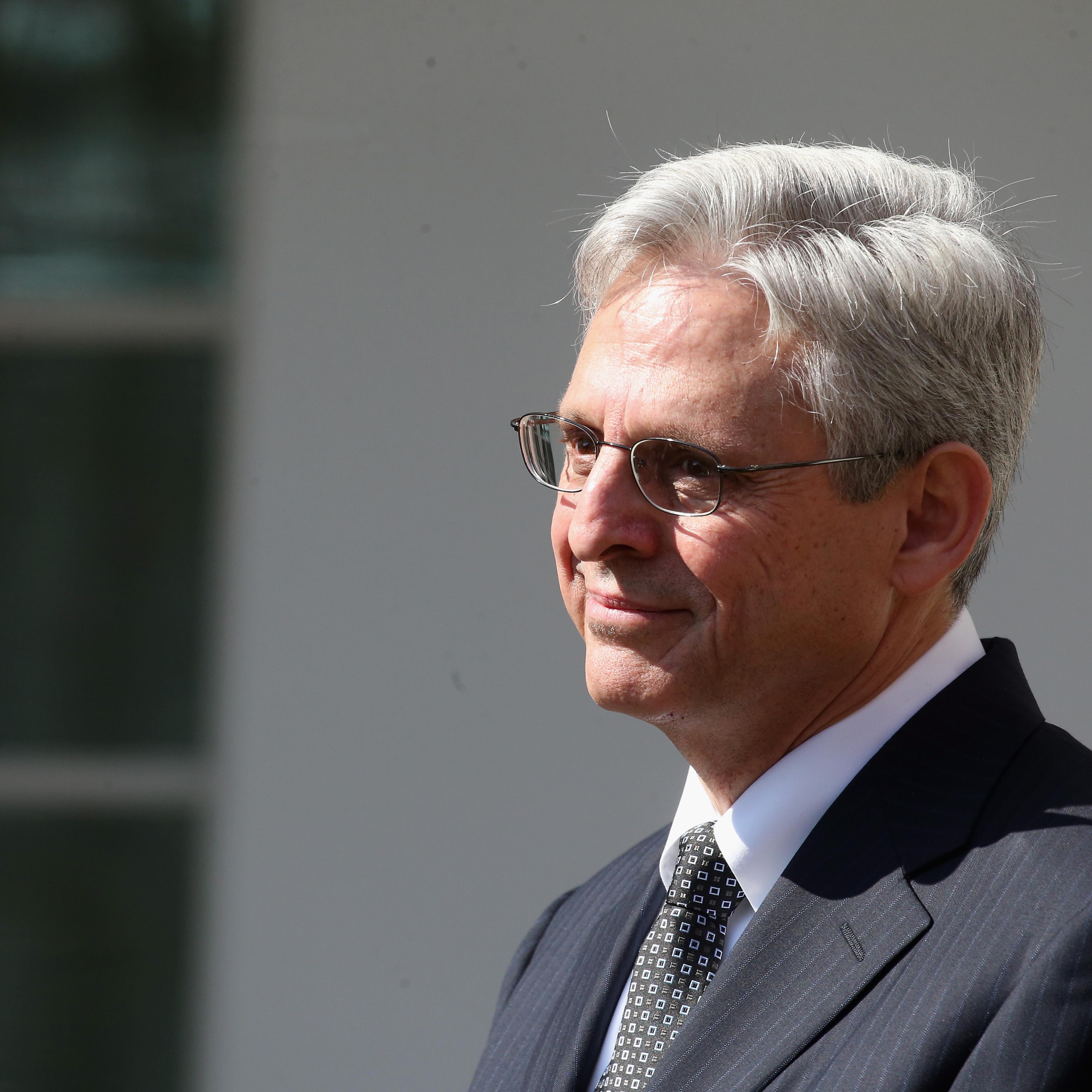 Chief Judge Merrick B. Garland is introduced by U.S. President Barack Obama as the nominee for the Supreme Court in the Rose Garden at the White House in Washington, DC on March 16, 2016.