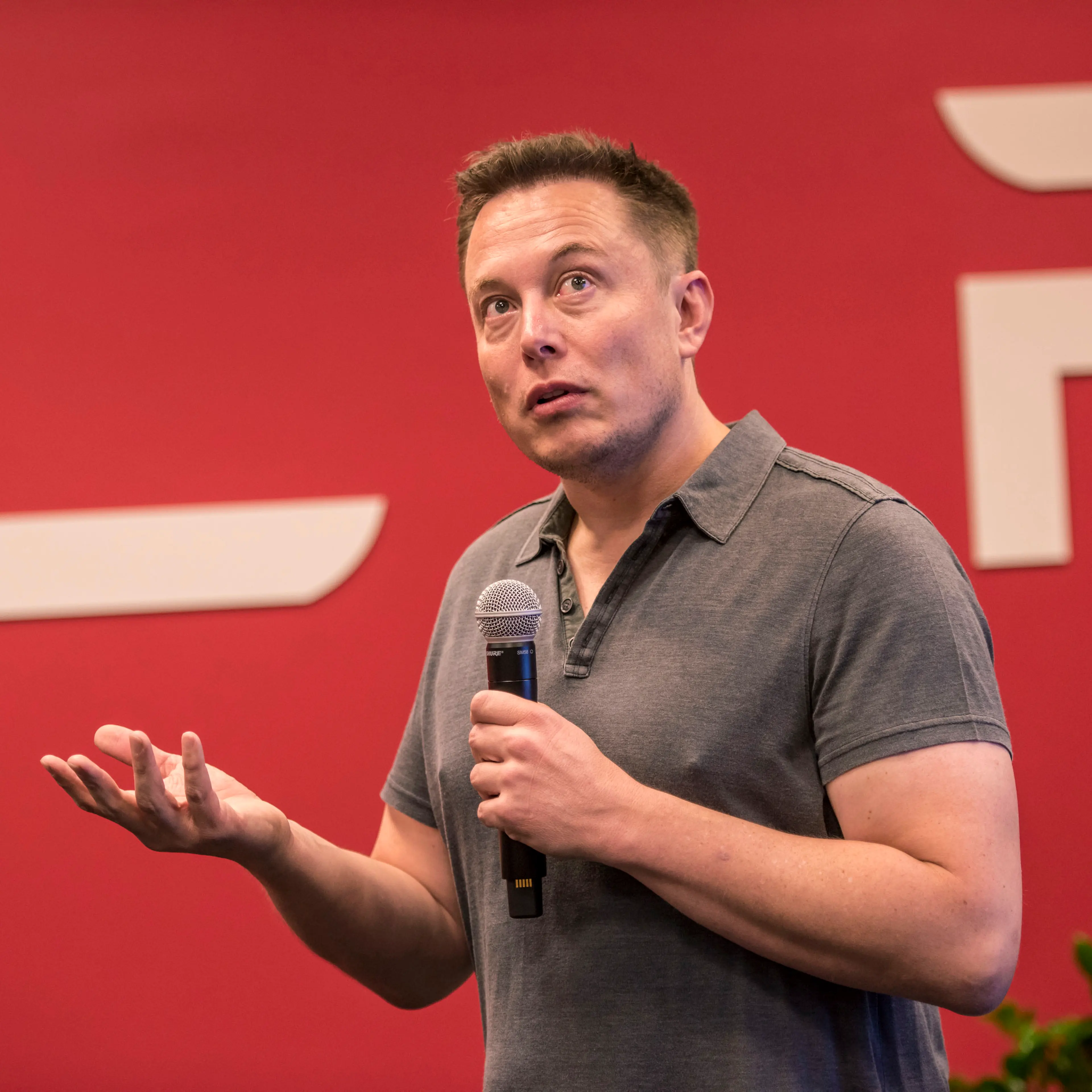Elon Musk, chairman and chief executive officer of Tesla Motors, speaks during an event at the company's headquarters in California, on Oct. 14.