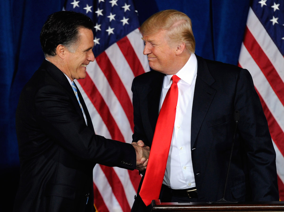 Donald Trump Endorses GOP Candidate Mitt Romney In Las Vegas