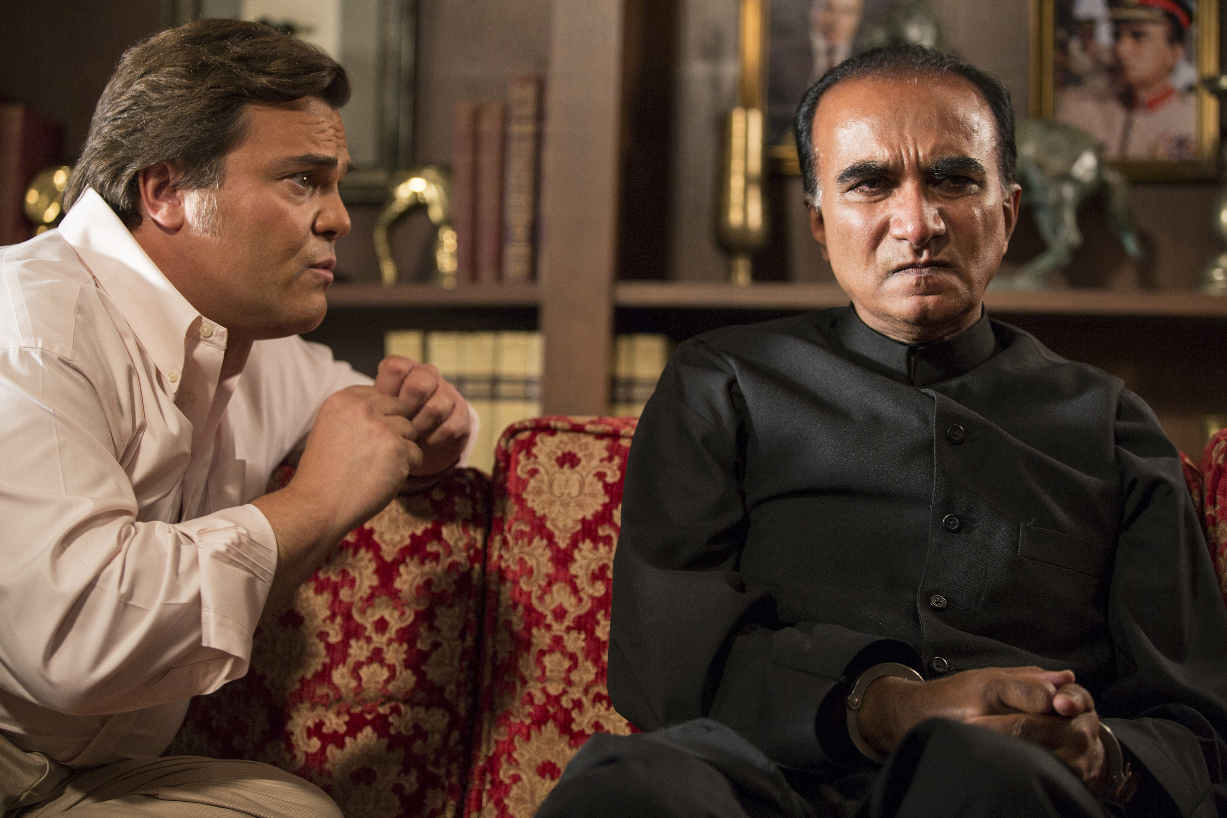 Jack Black and Iqbal Theba in the season finale of The Brink.