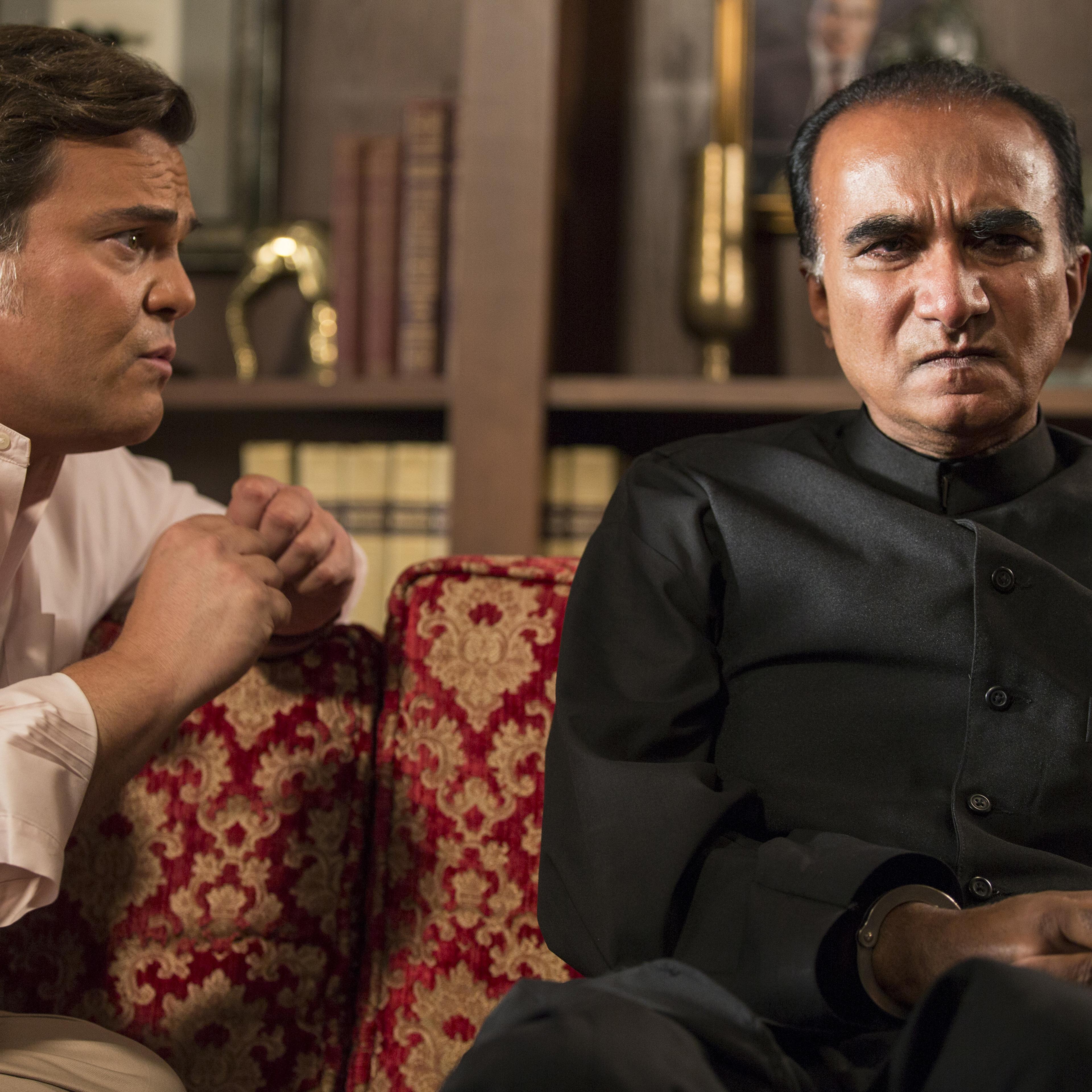 Jack Black and Iqbal Theba in the season finale of The Brink.