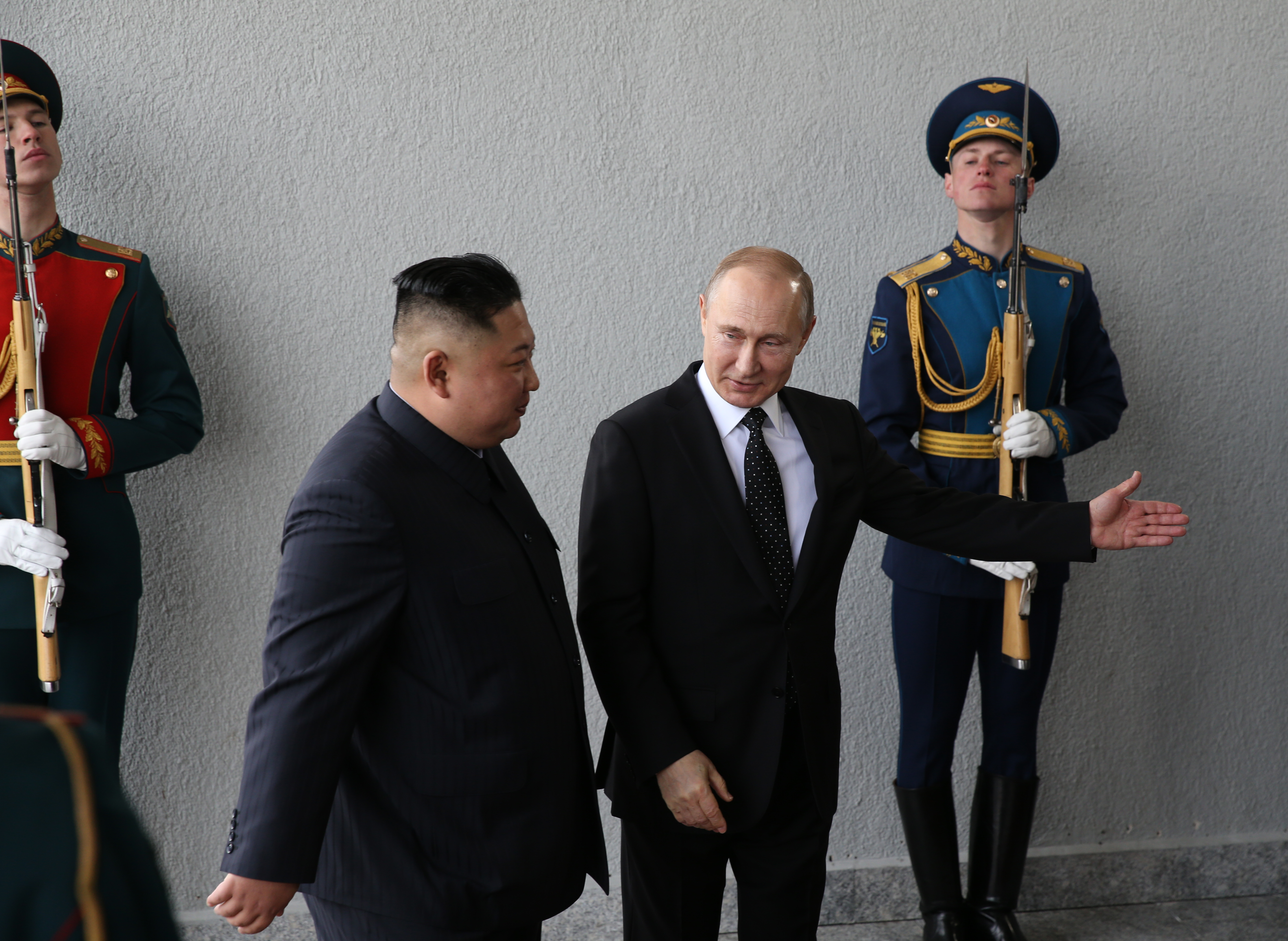 Russian President Vladimir Putin Receives North Korean Leader Kim Jong-un in Vladivostok