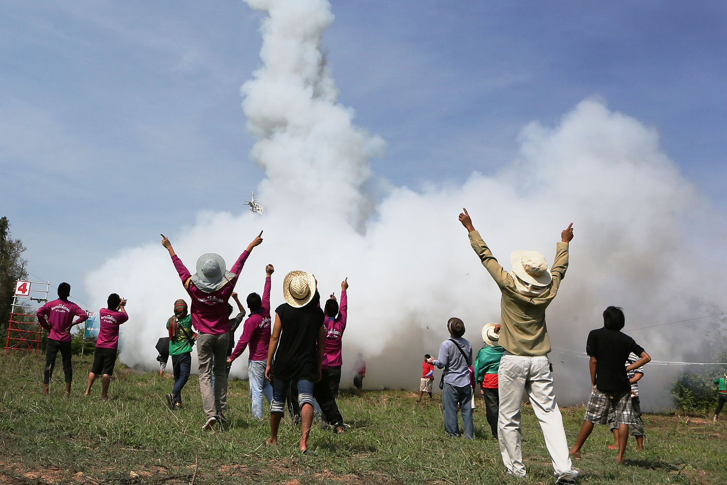 Revelers Gather For The Annual Bun Bang Fai Rocket Festival