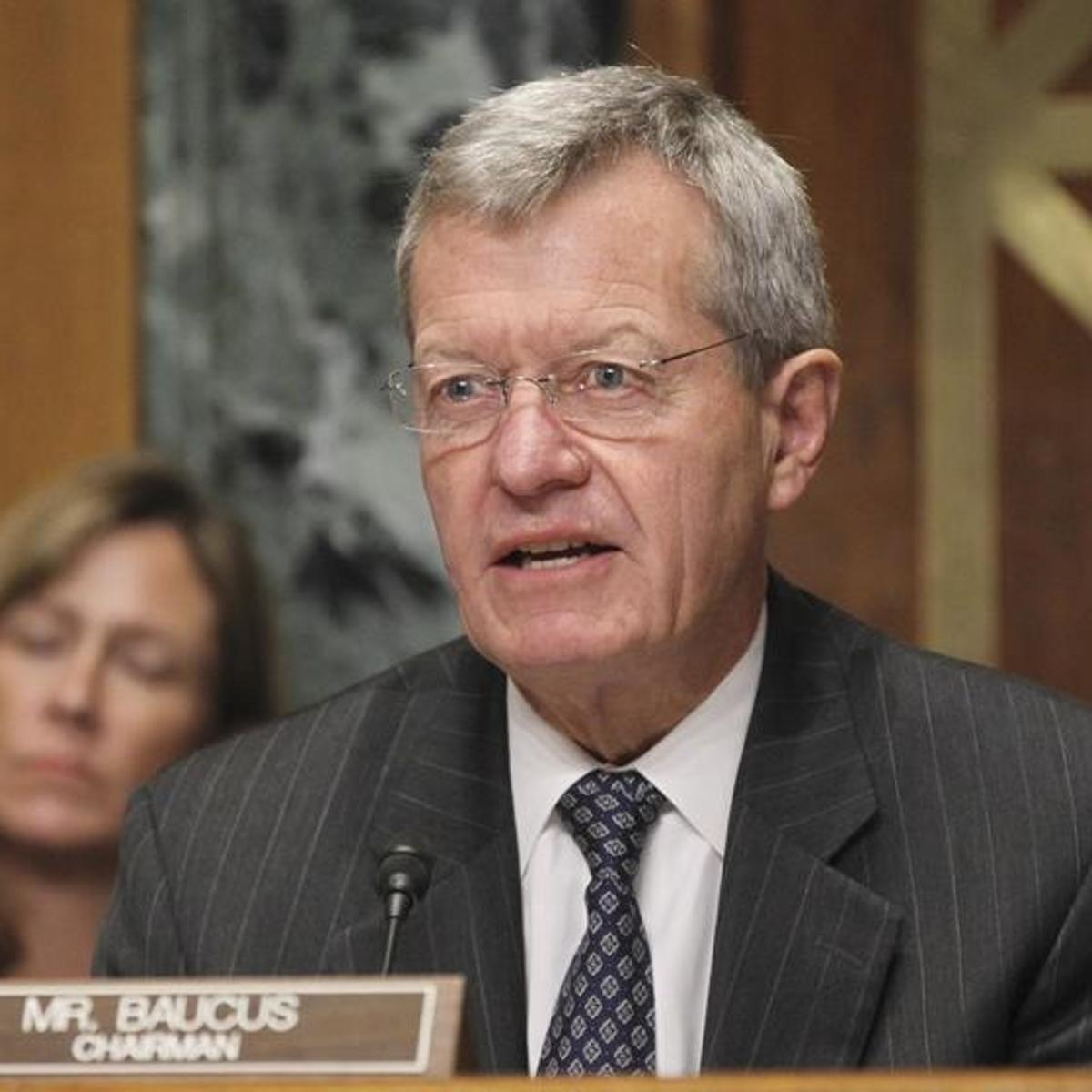 U.S. Senator Baucus questions HHS Secretary Sebelius during Senate Finance Committee hearing about "Obamacare" on Capitol Hill in Washington