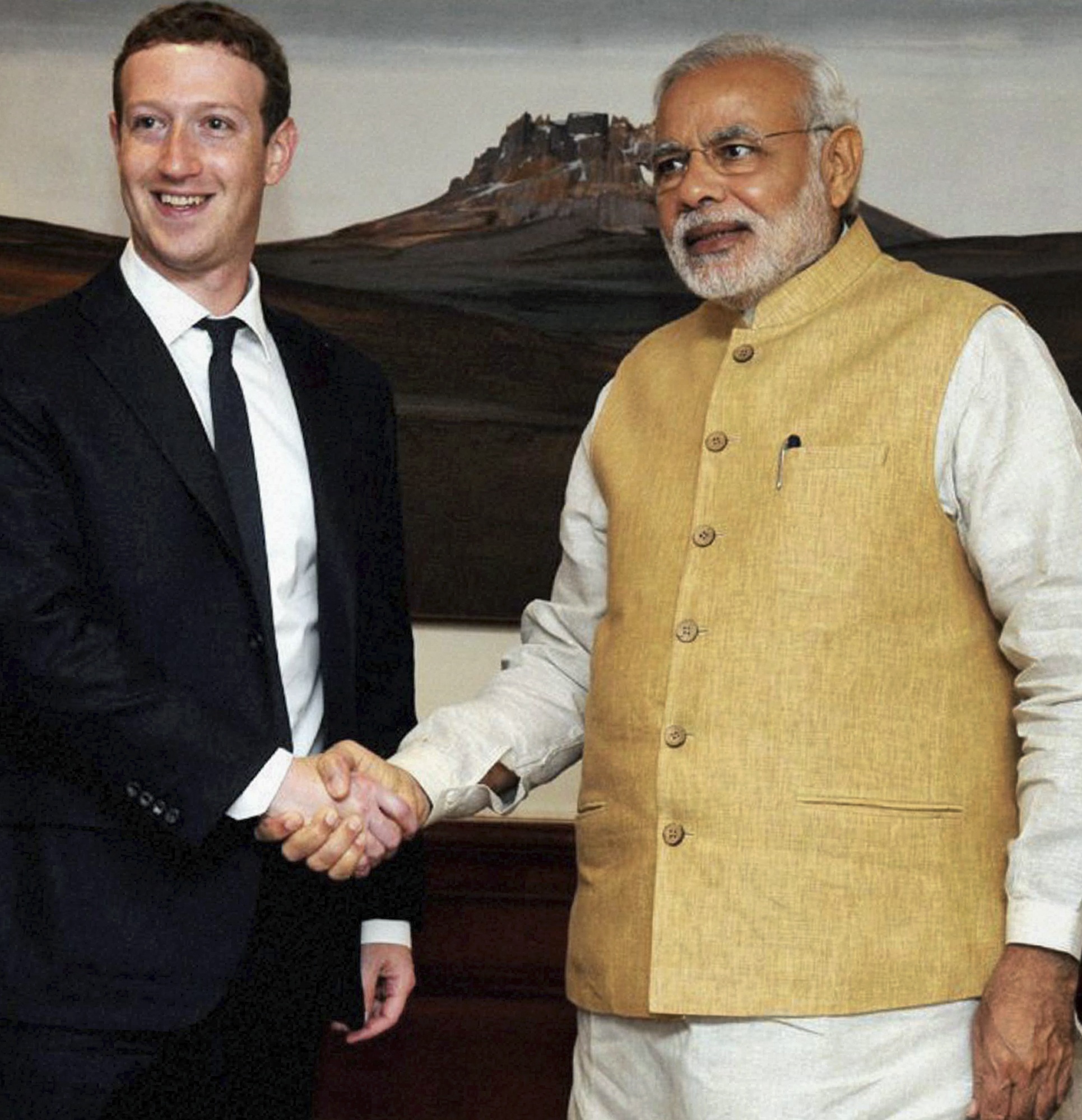 Narendra Modi, Mark Zuckerberg