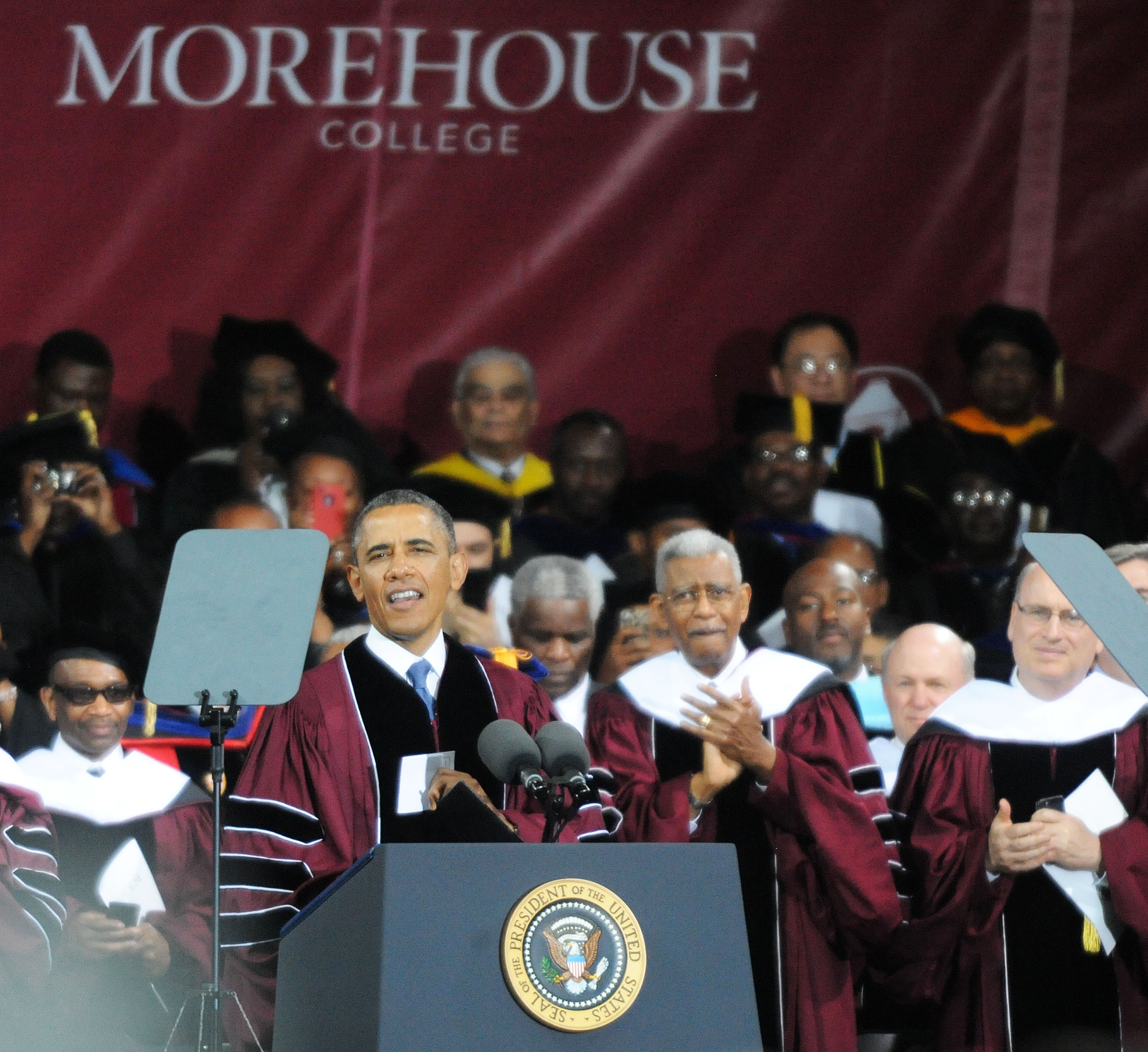 President Obama Delivers Remarks At Morehouse College 2013 Commencement