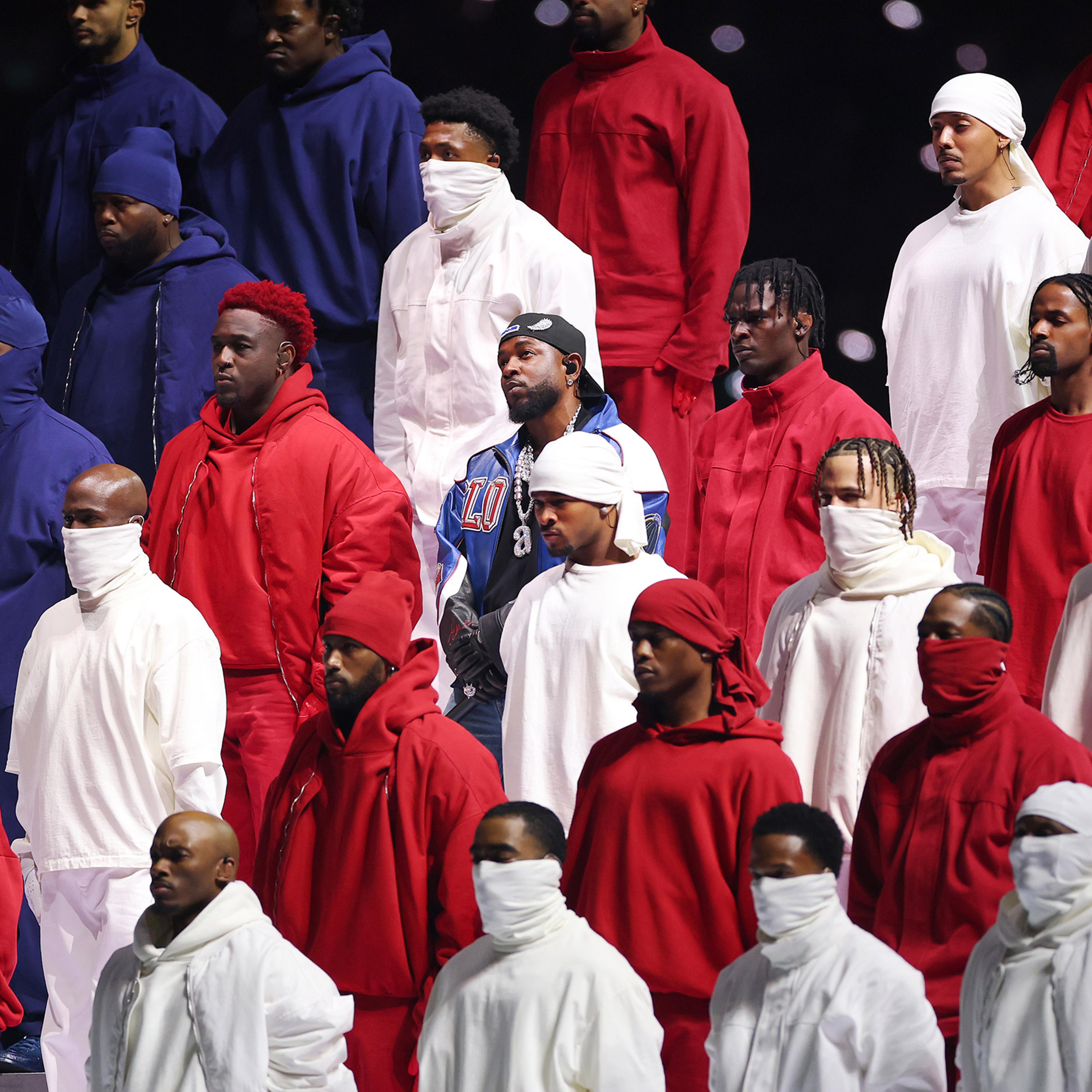 Kendrick Lamar performs onstage during Apple Music Super Bowl LIX Halftime Show at Caesars Superdome on February 09, 2025 in New Orleans, Louisiana.