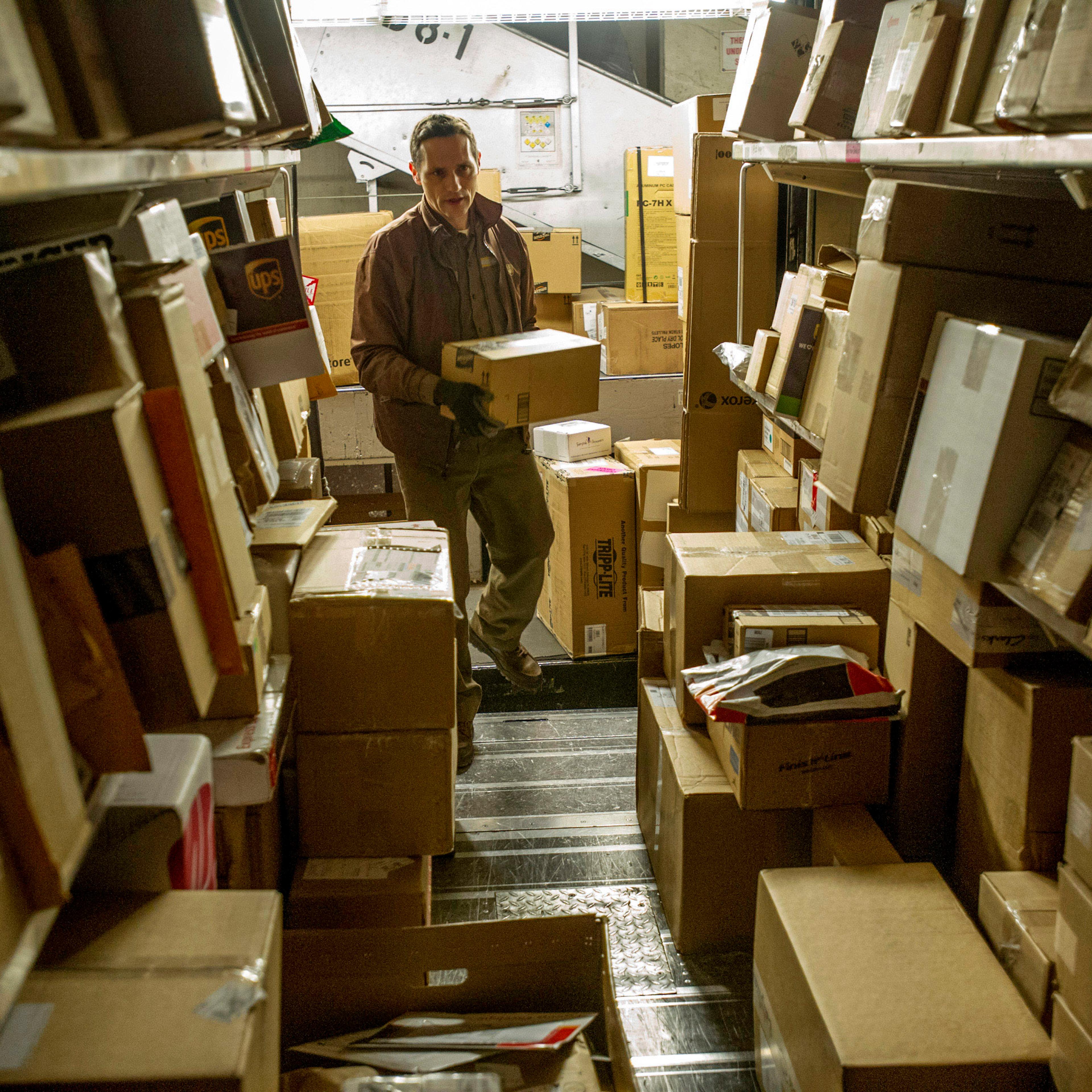Inside A Sorting Facility At United Parcel Service Inc. Ahead Of Christmas