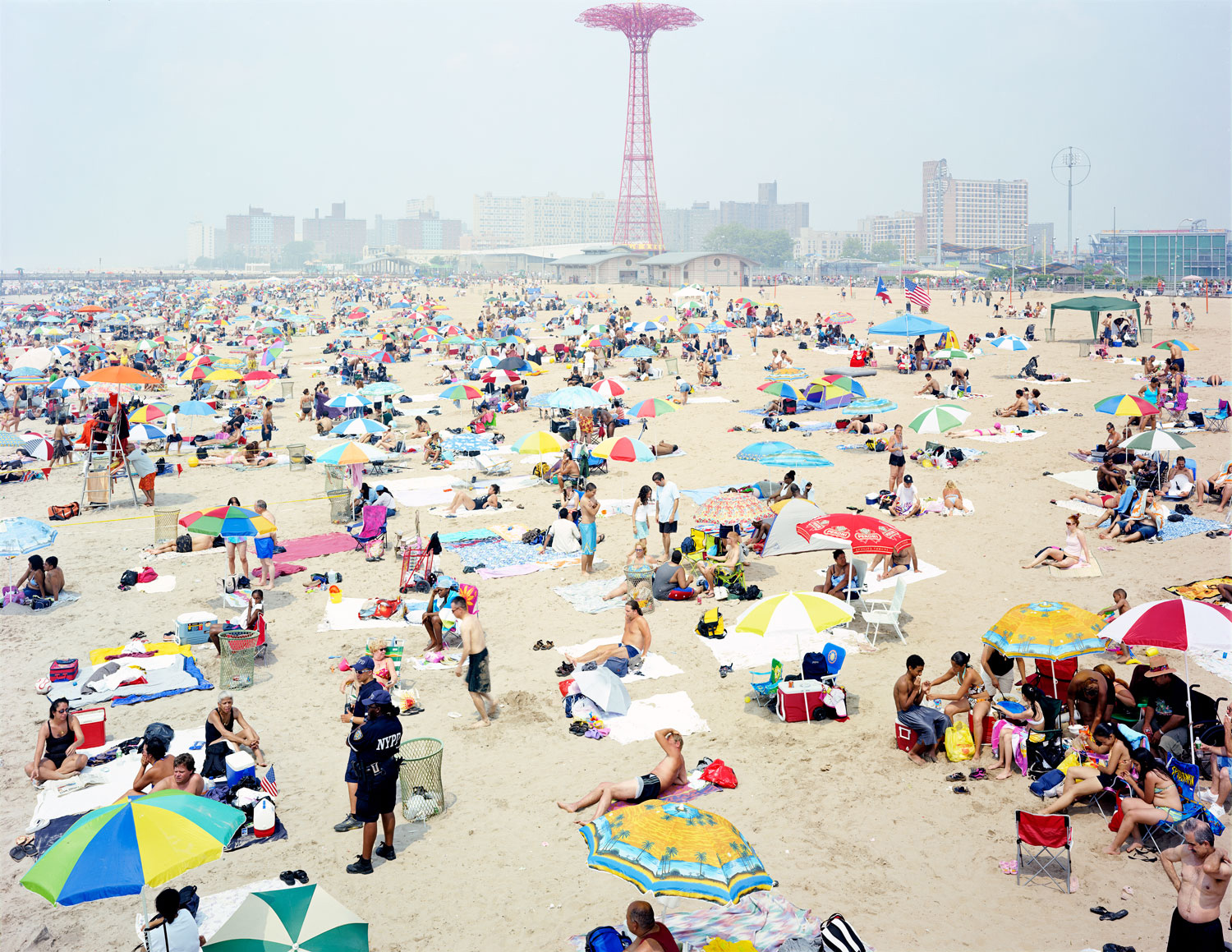 The beach at Coney Island, NY from his latest book <i>Natural Habitats</i> exhibited at Chroma Arts Project June 3-26.