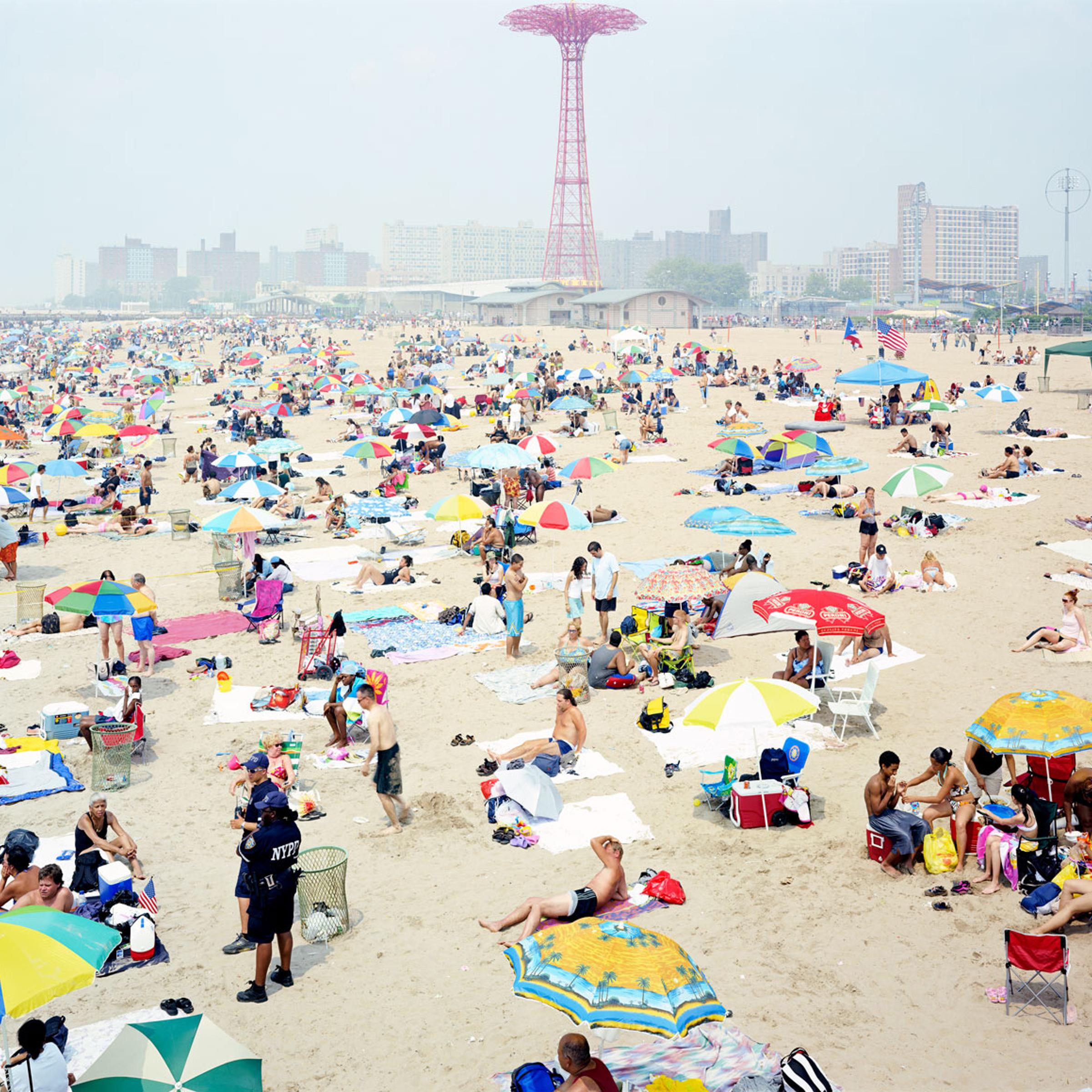 The beach at Coney Island, NY from his latest book <i>Natural Habitats</i> exhibited at Chroma Arts Project June 3-26.