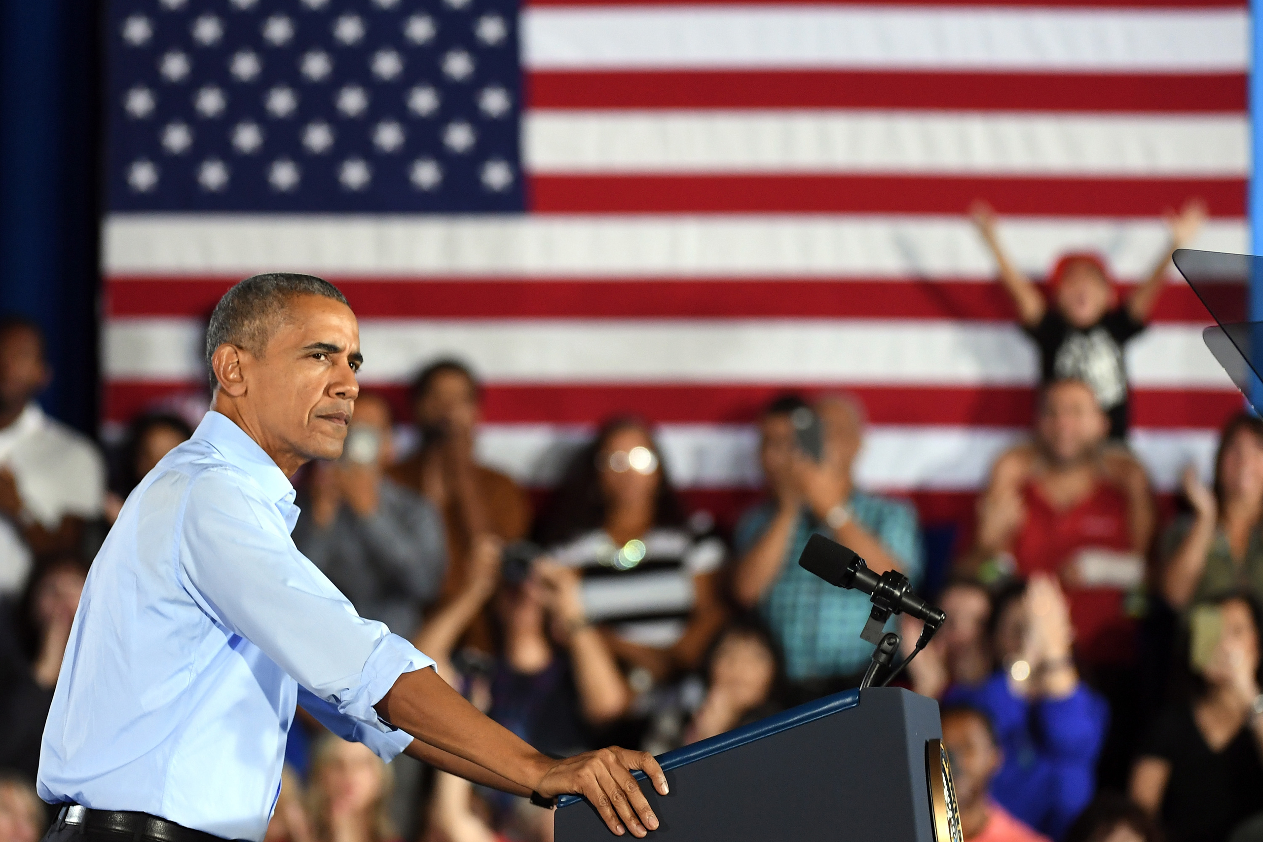 President Obama Campaigns For Hillary Clinton In Las Vegas Area