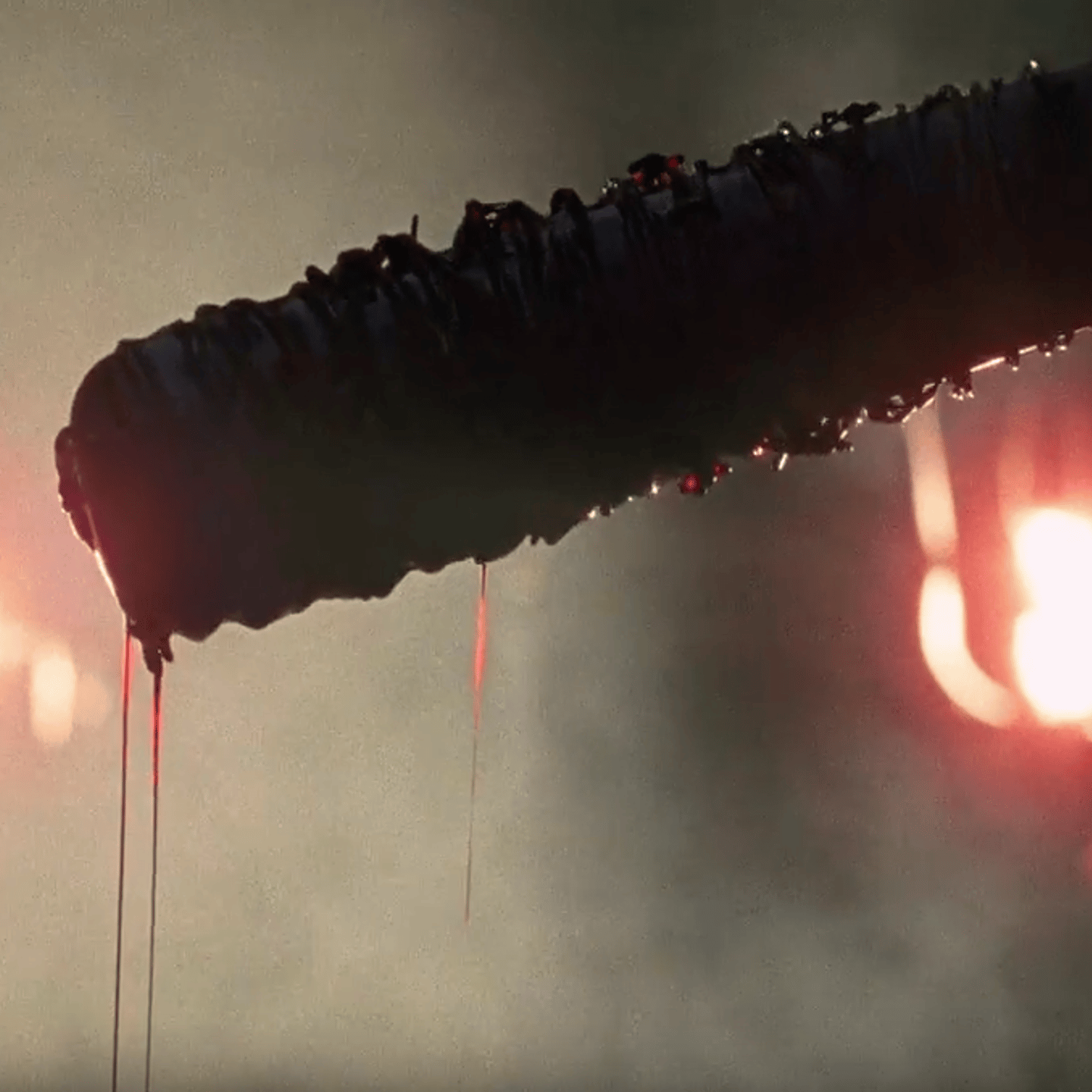 Negan's barbed wire-covered baseball bat Lucille in The Walking Dead