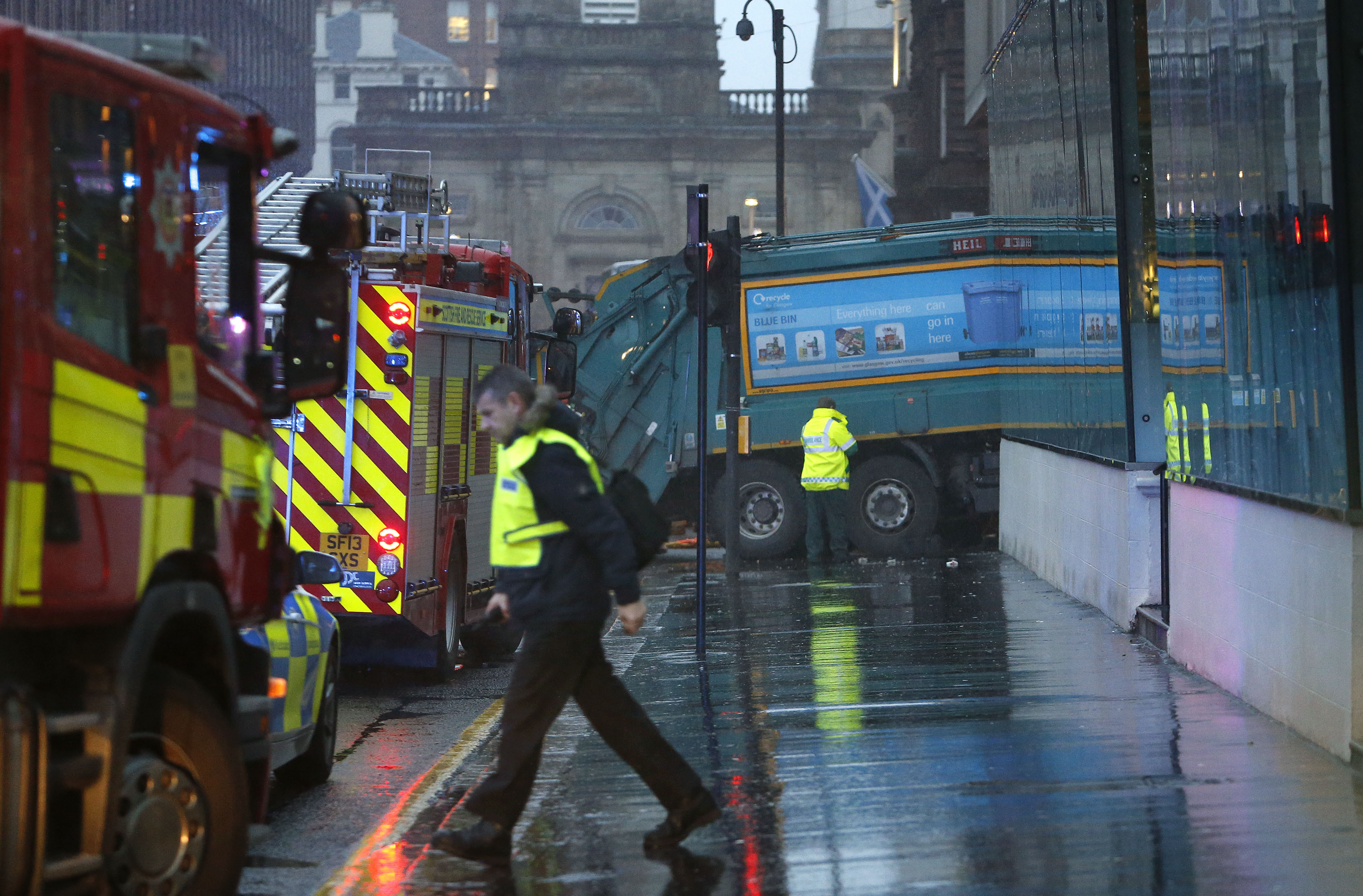 Bin lorry crash