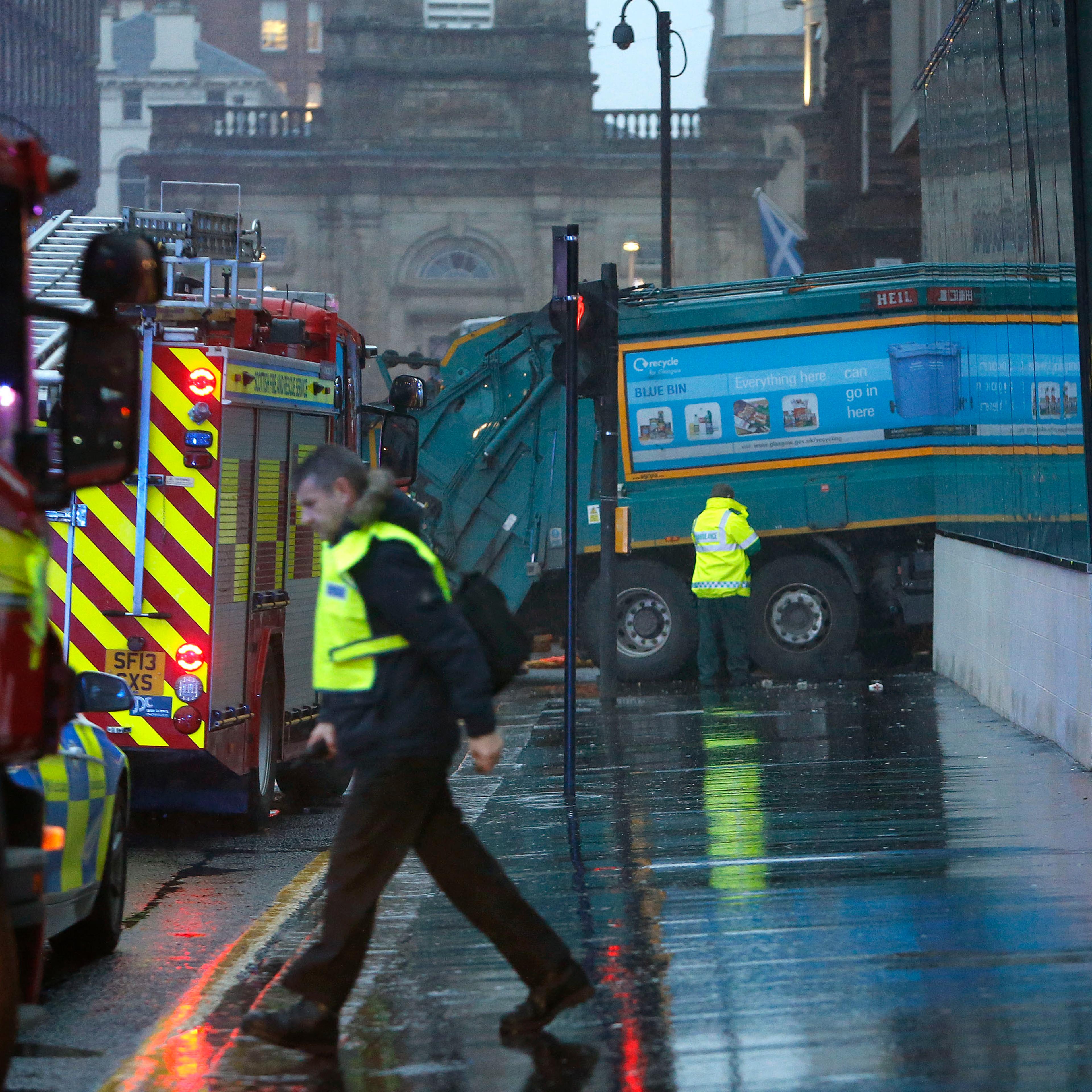 Bin lorry crash