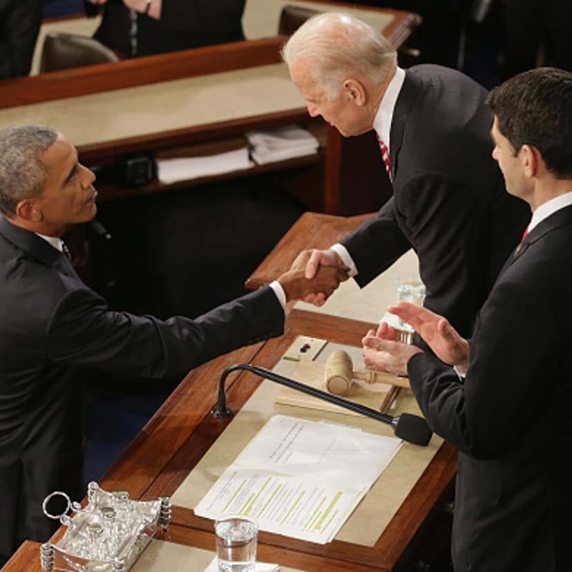WASHINGTON, DC - JANUARY 12: delivers the State of the Union speech before members of Congress in the House chamber of the U.S. Capitol January 12, 2016 in Washington, DC. In his last State of the Union, President Obama reflected on the past seven years