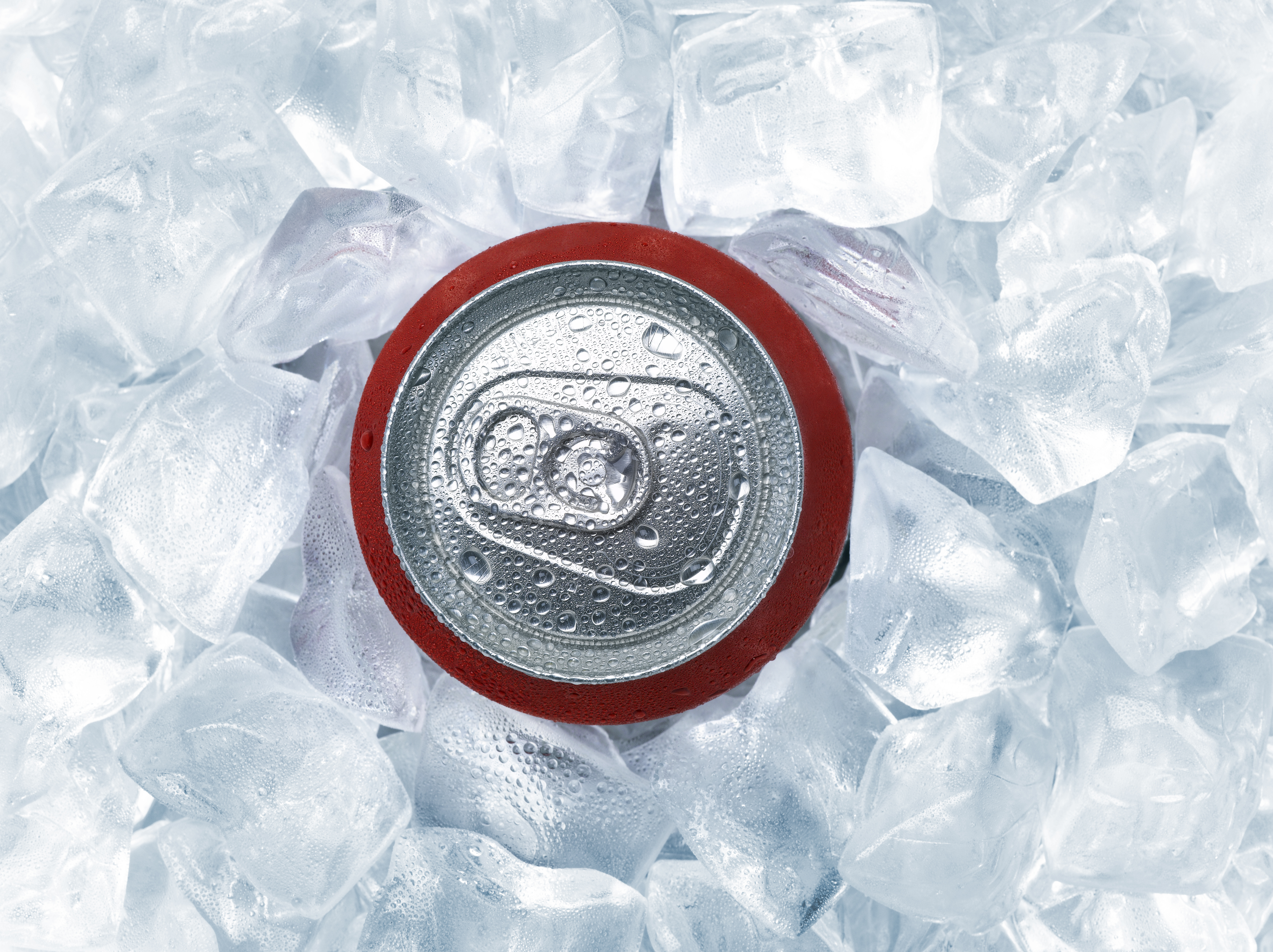 beverage can in ice