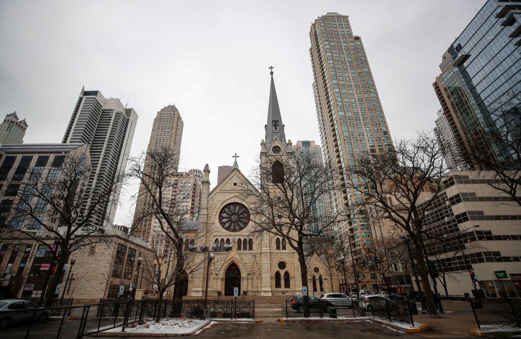 The Holy Name Cathedral is seen on January 2, 2019 in Chicago, Illinois.
