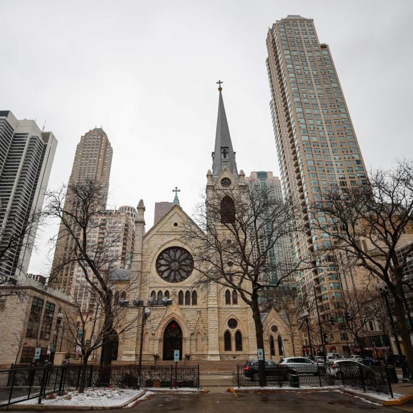 The Holy Name Cathedral is seen on January 2, 2019 in Chicago, Illinois.