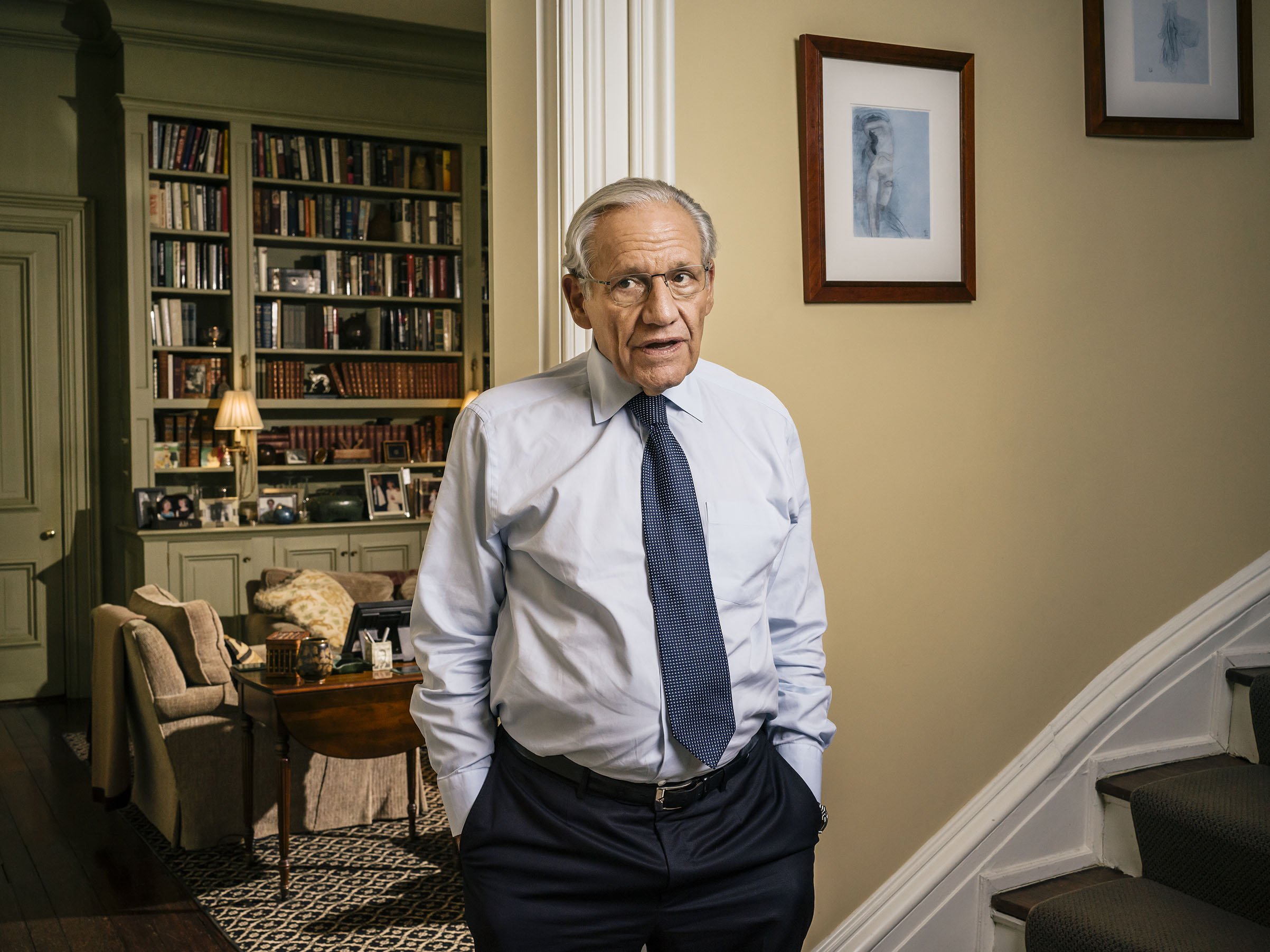 Journalist and author Bob Woodward at his home in Washington, D.C. on Sept. 23, 2018.