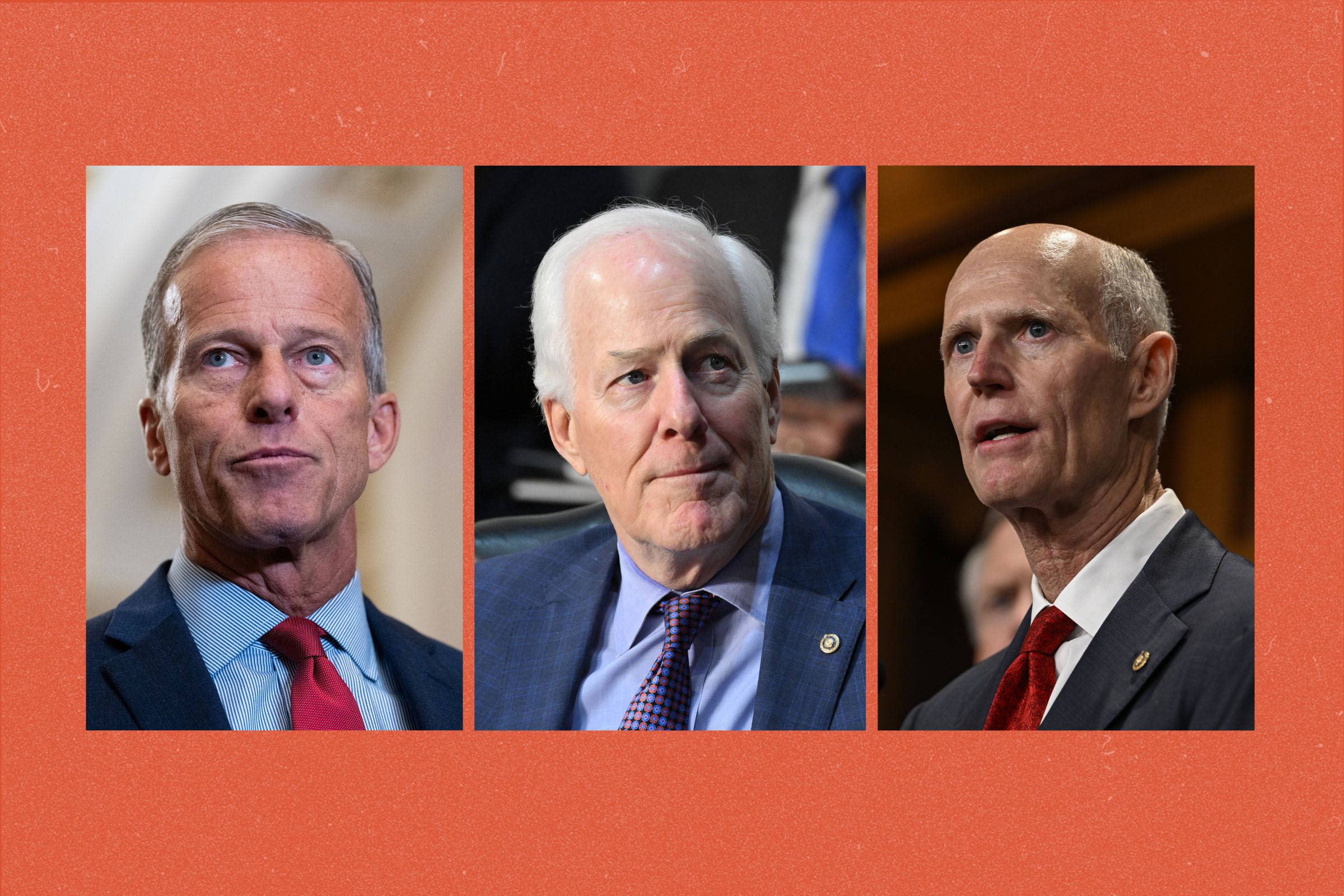 Senators John Thune, John Cornyn and Rick Scott