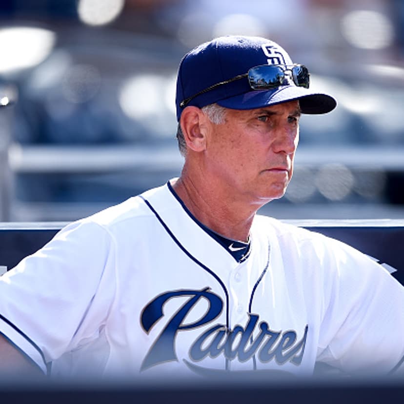 Bud Black of the San Diego Padres observes play at Petco Park on April 4, 2015 in San Diego.