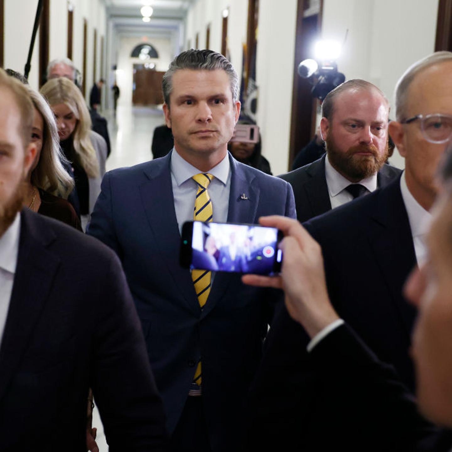 Trump's Nominee For Defense Secretary Pete Hegseth Meets With Lawmakers On Capitol Hill