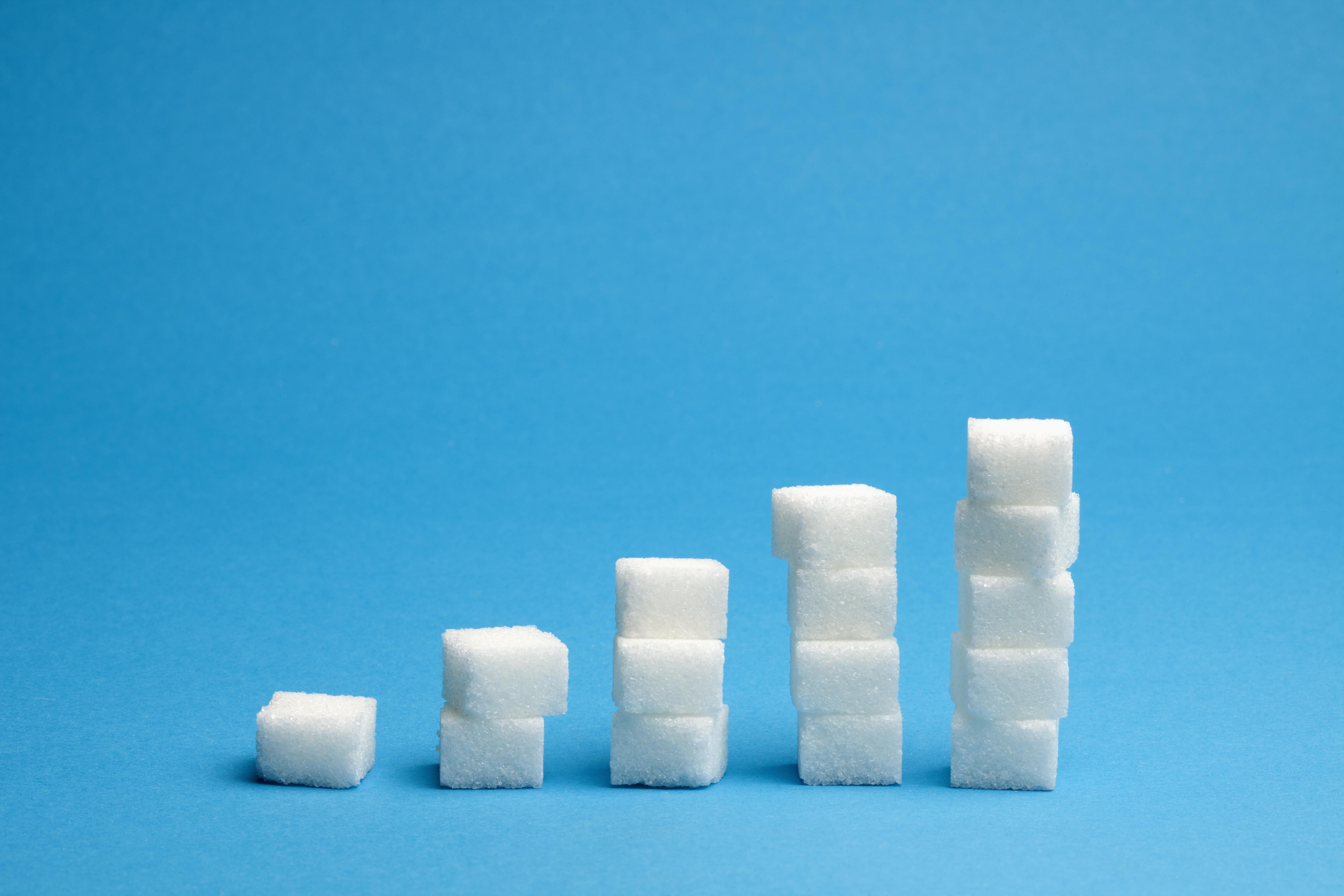 Ascending stacks of sugar cubes