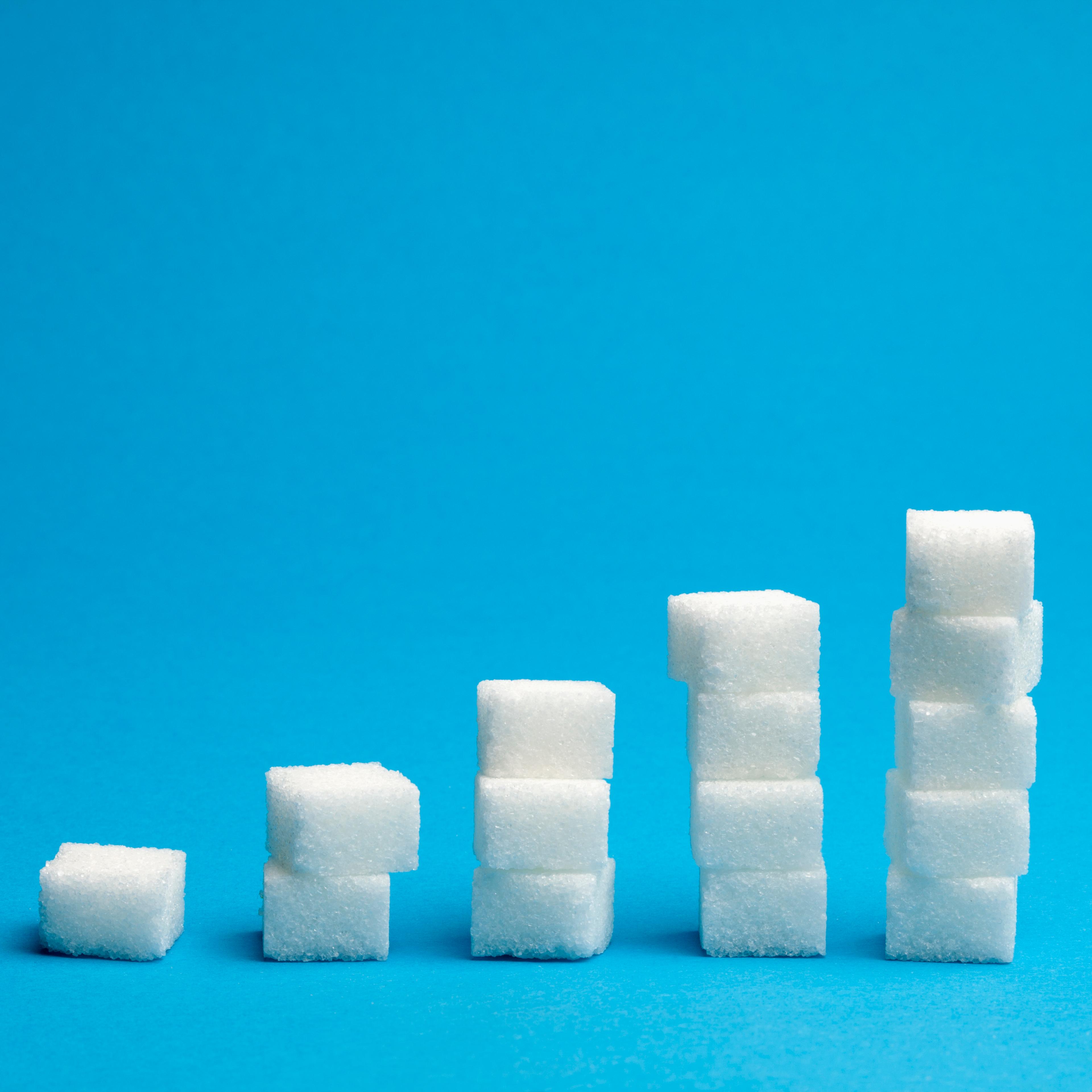 Ascending stacks of sugar cubes