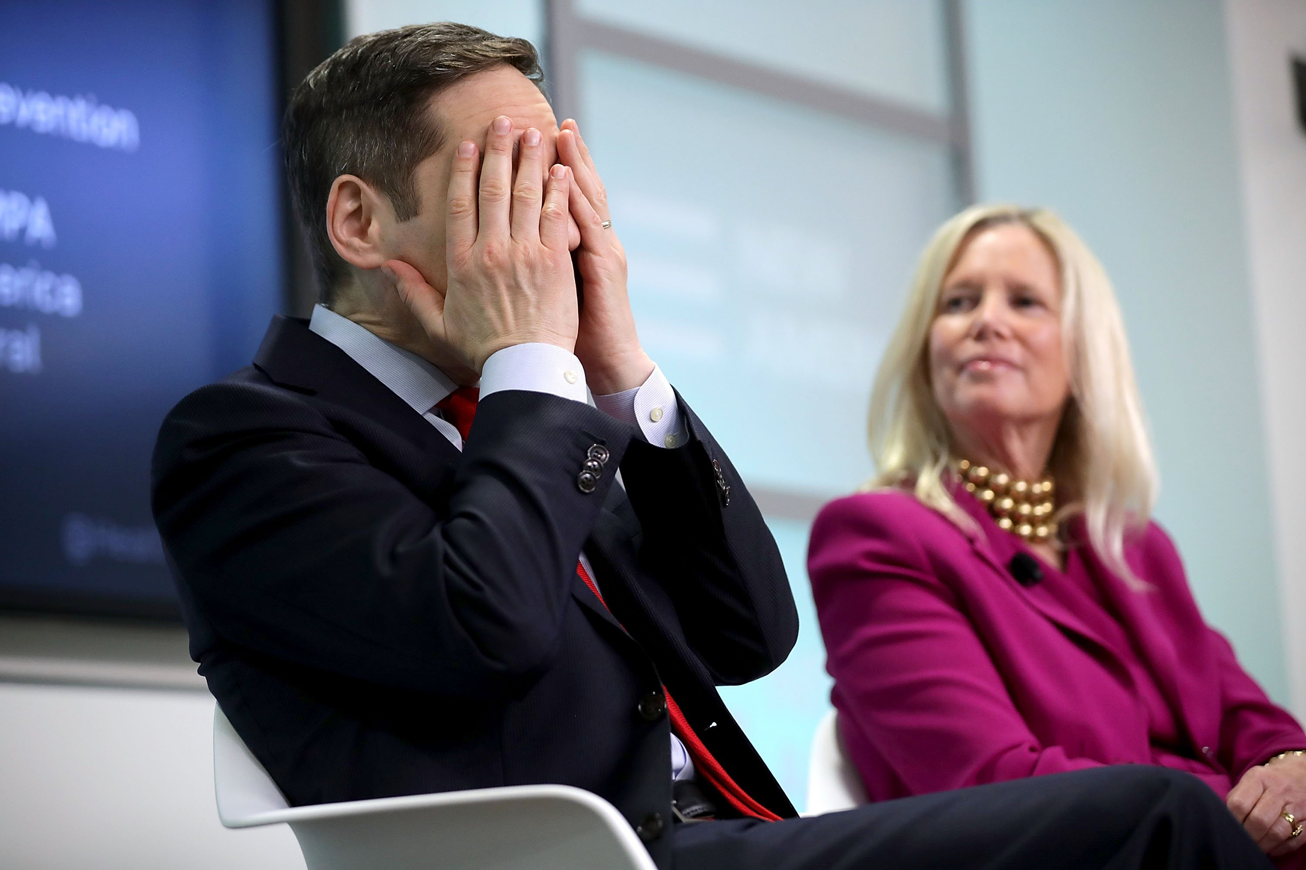 Center for Disease Control Director Tom Frieden reacts while telling a story about Zika virus. 'Congress did the right thing with Ebola,' Frieden said. 'I hope they do the same with Zika funding as well.' Washington, DC., July 13, 2016.