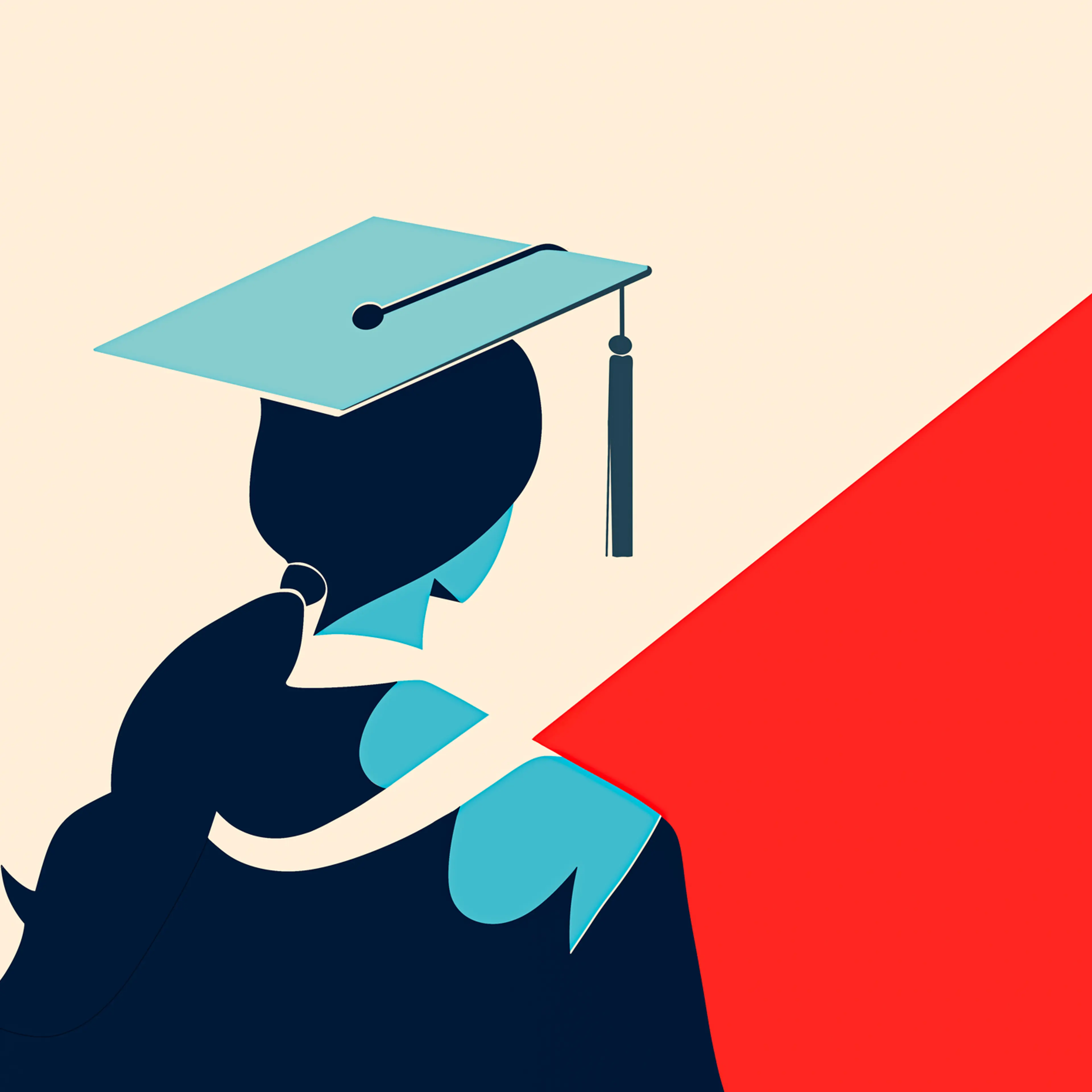 Graduation day achievement silhouette