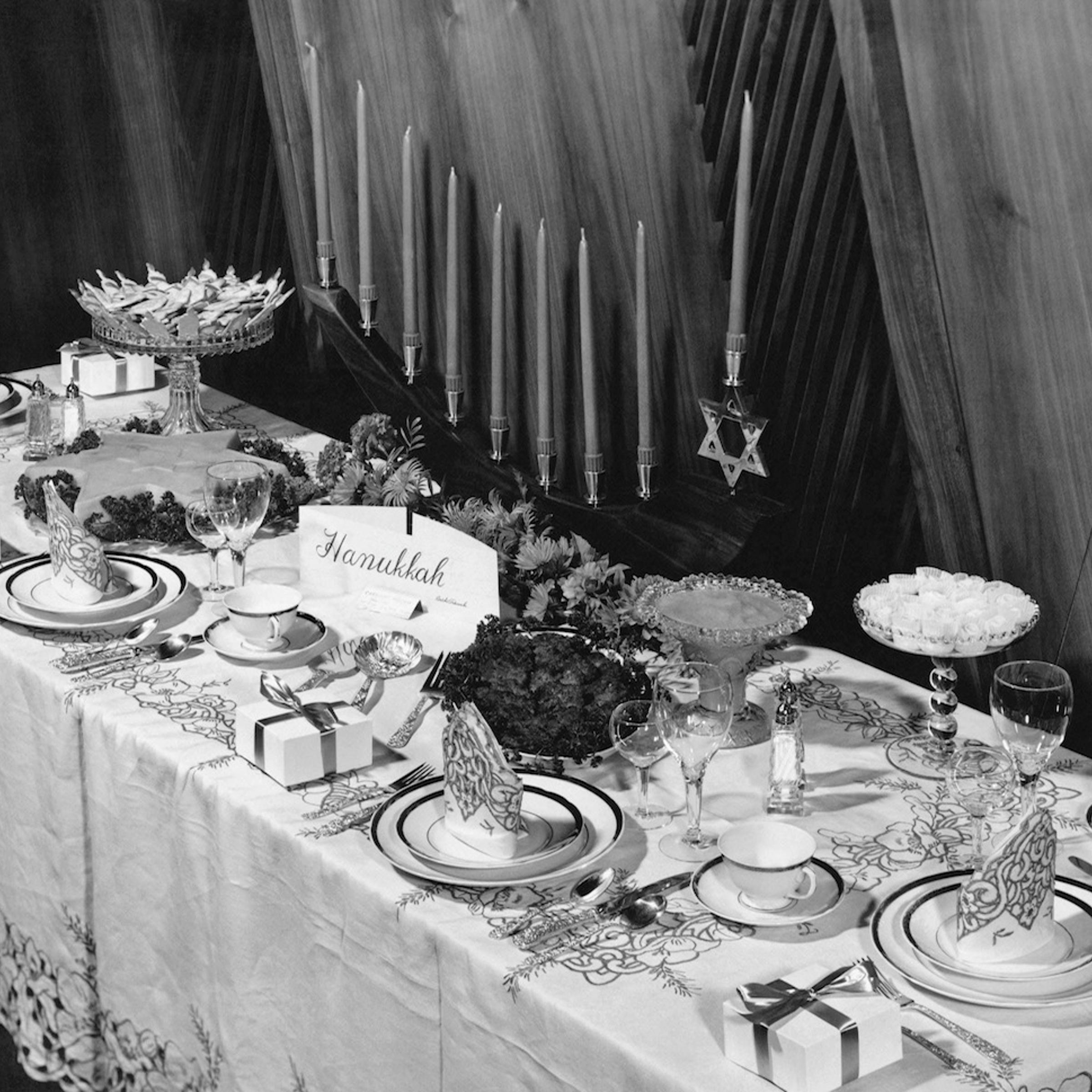 Table Set For Hanukkah